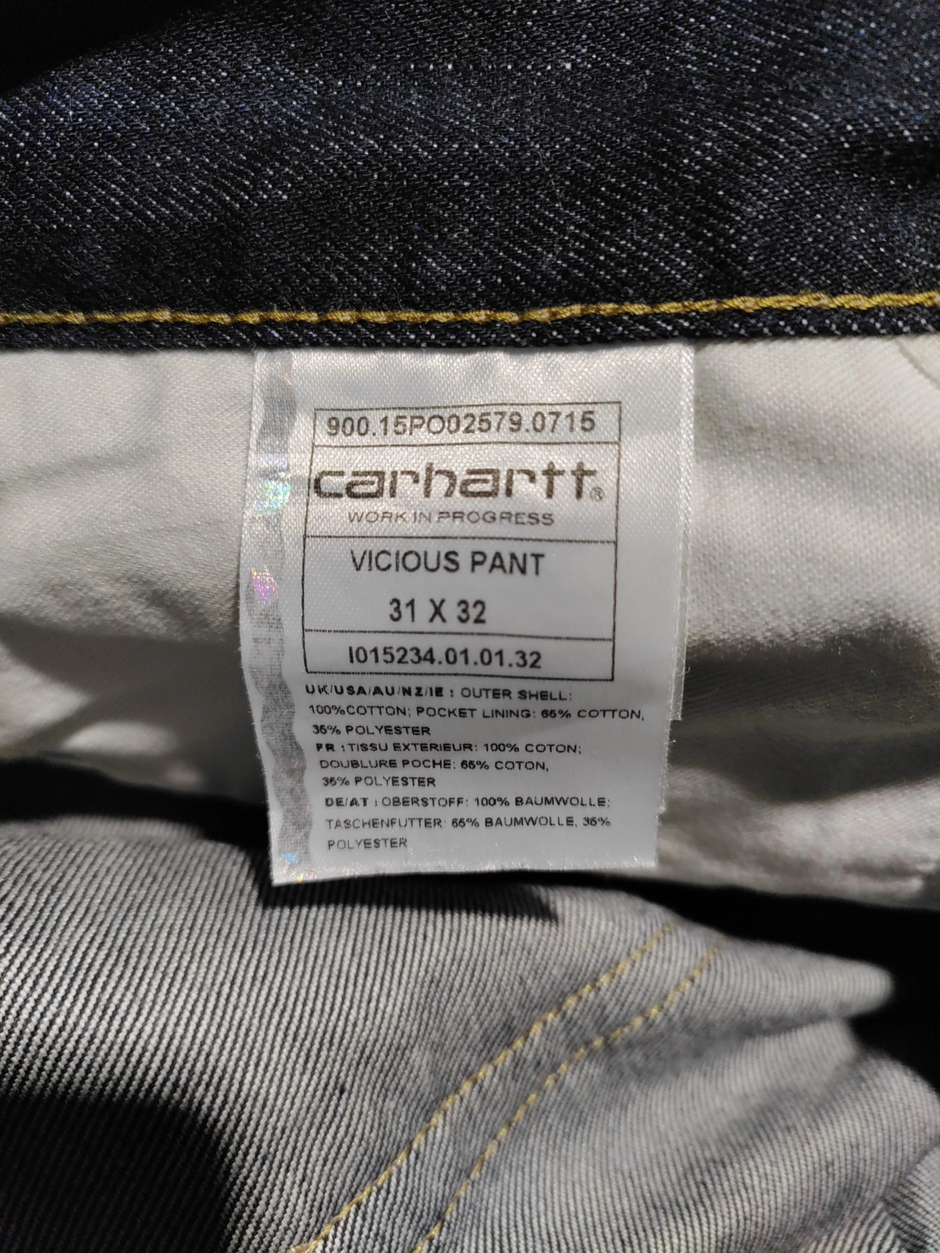 Carhartt Men's Jeans W 31 in; L 32 in Blue Cotton with Polyester Straight - Image 5