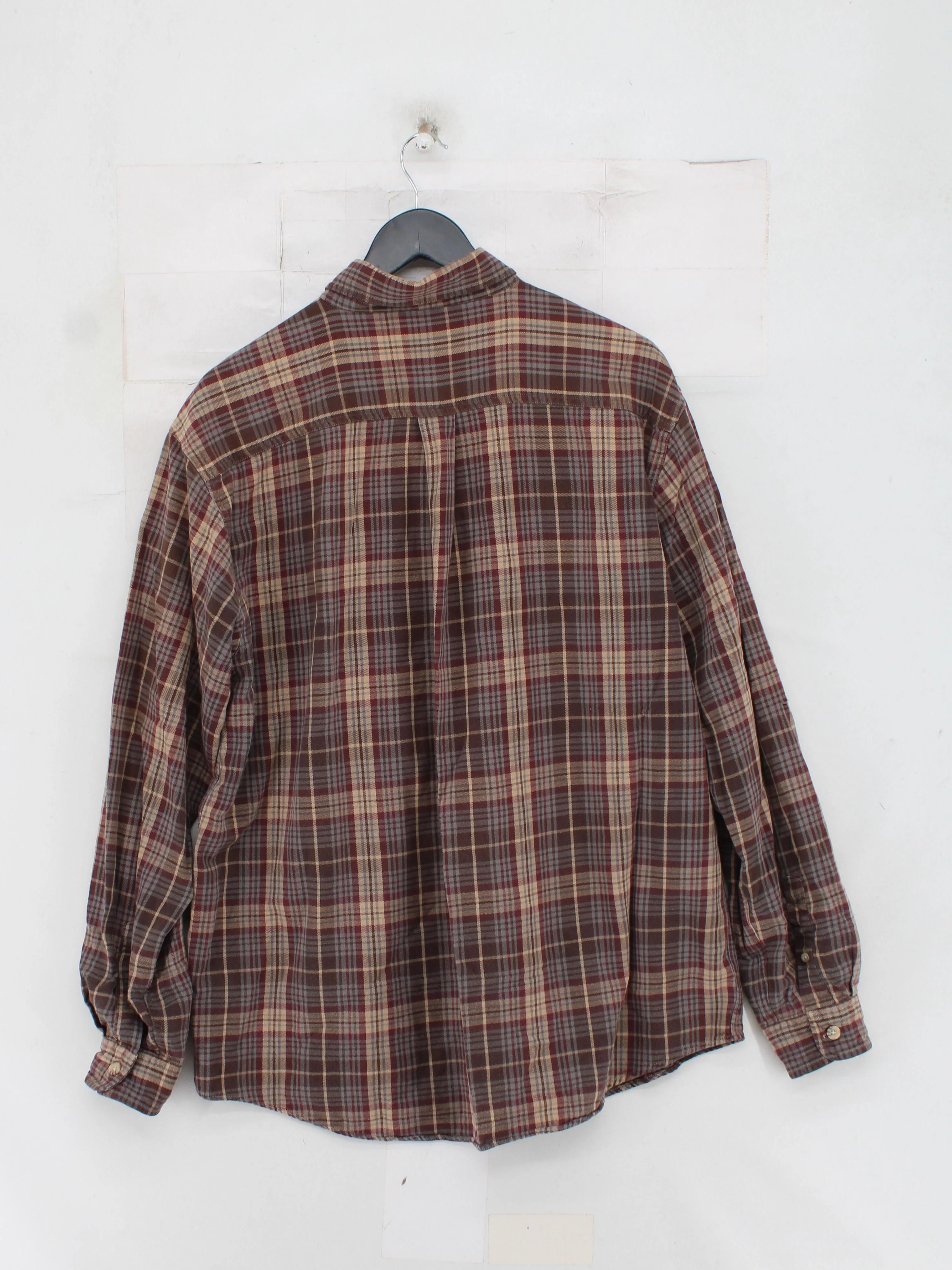 Carhartt Men's Shirt L Brown Checkered 100% Cotton Basic - Image 2