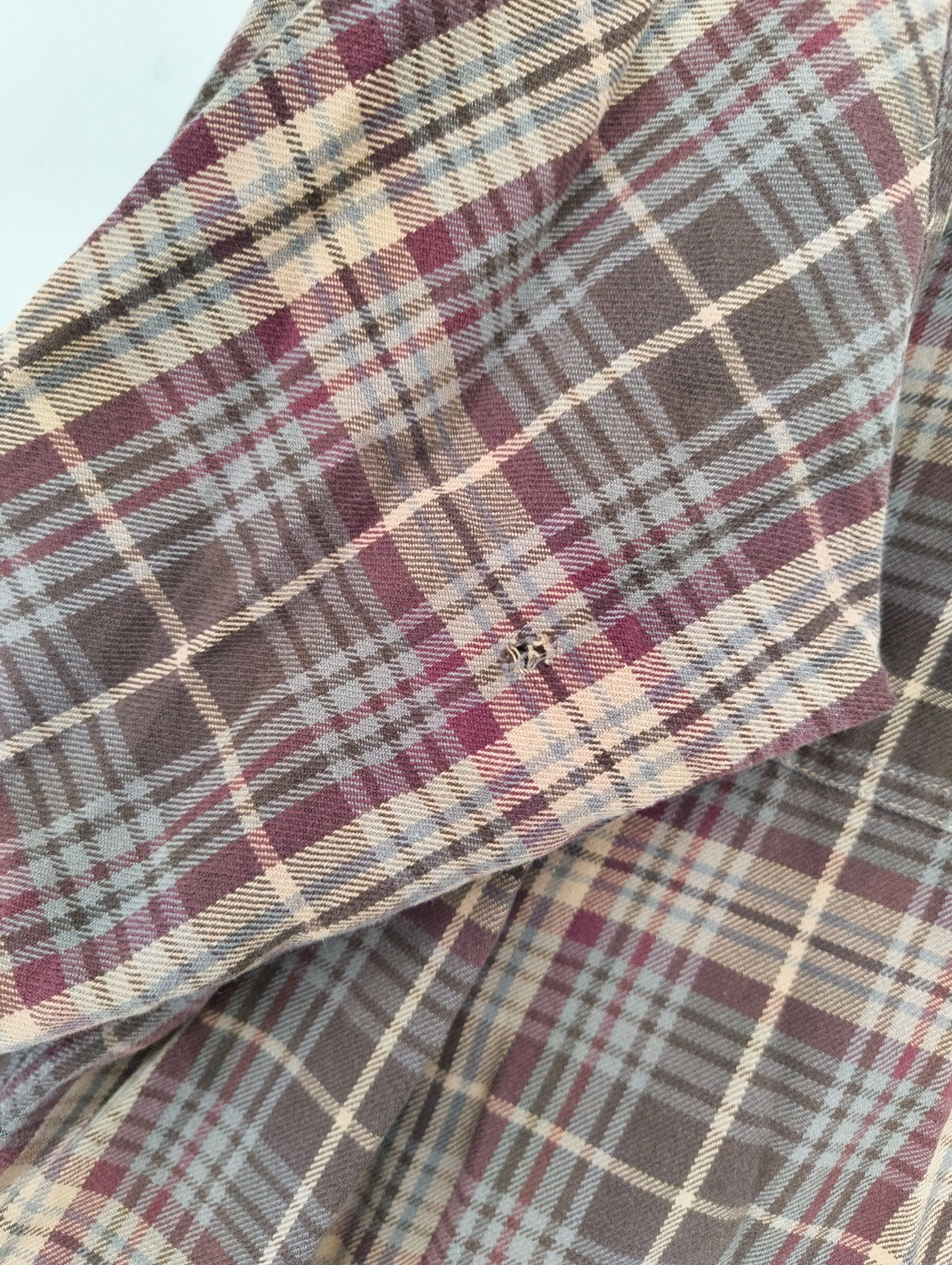 Carhartt Men's Shirt L Brown Checkered 100% Cotton Basic - Image 5