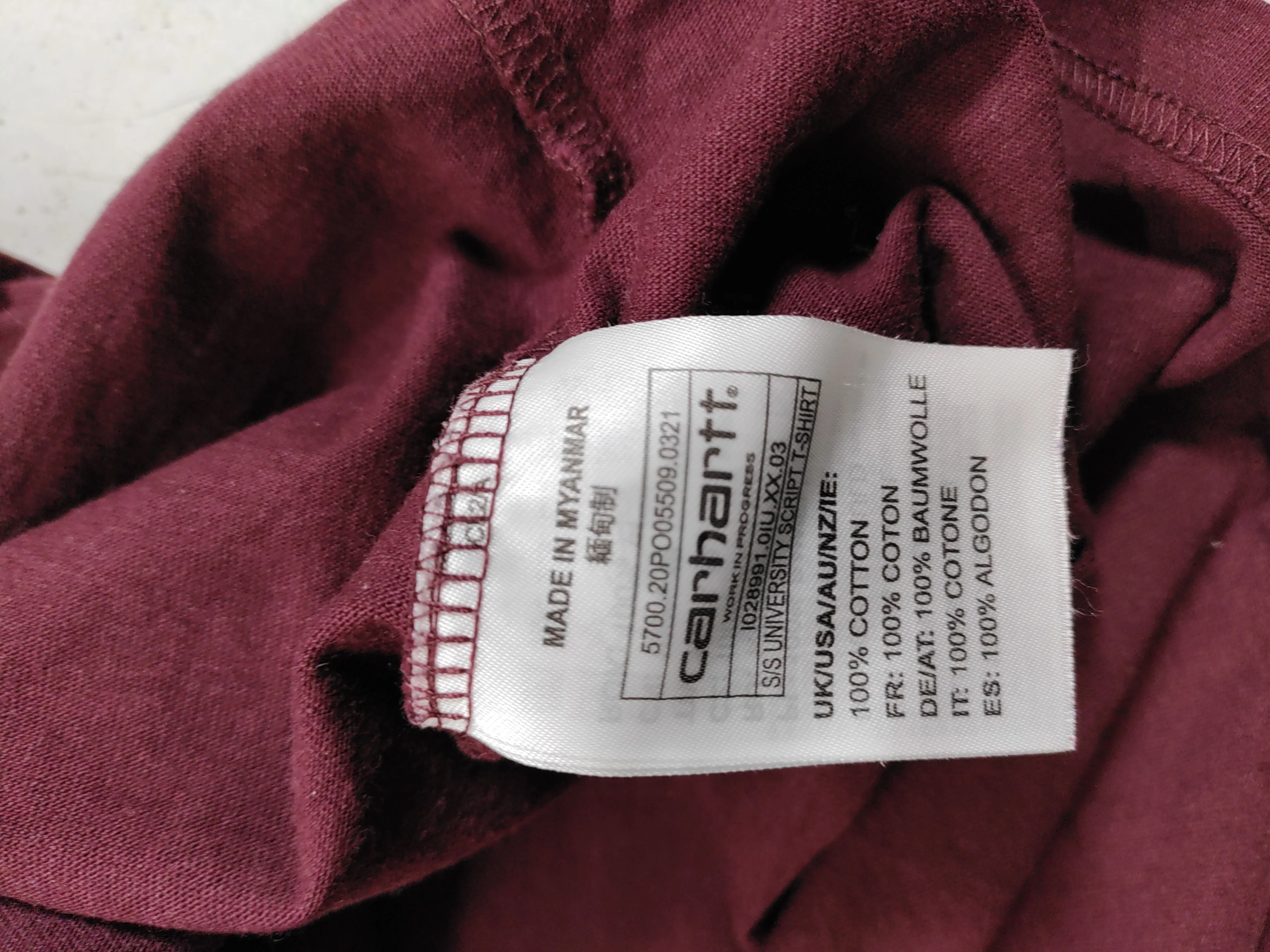 Carhartt Men's T-Shirt S Red 100% Cotton Basic - Image 6