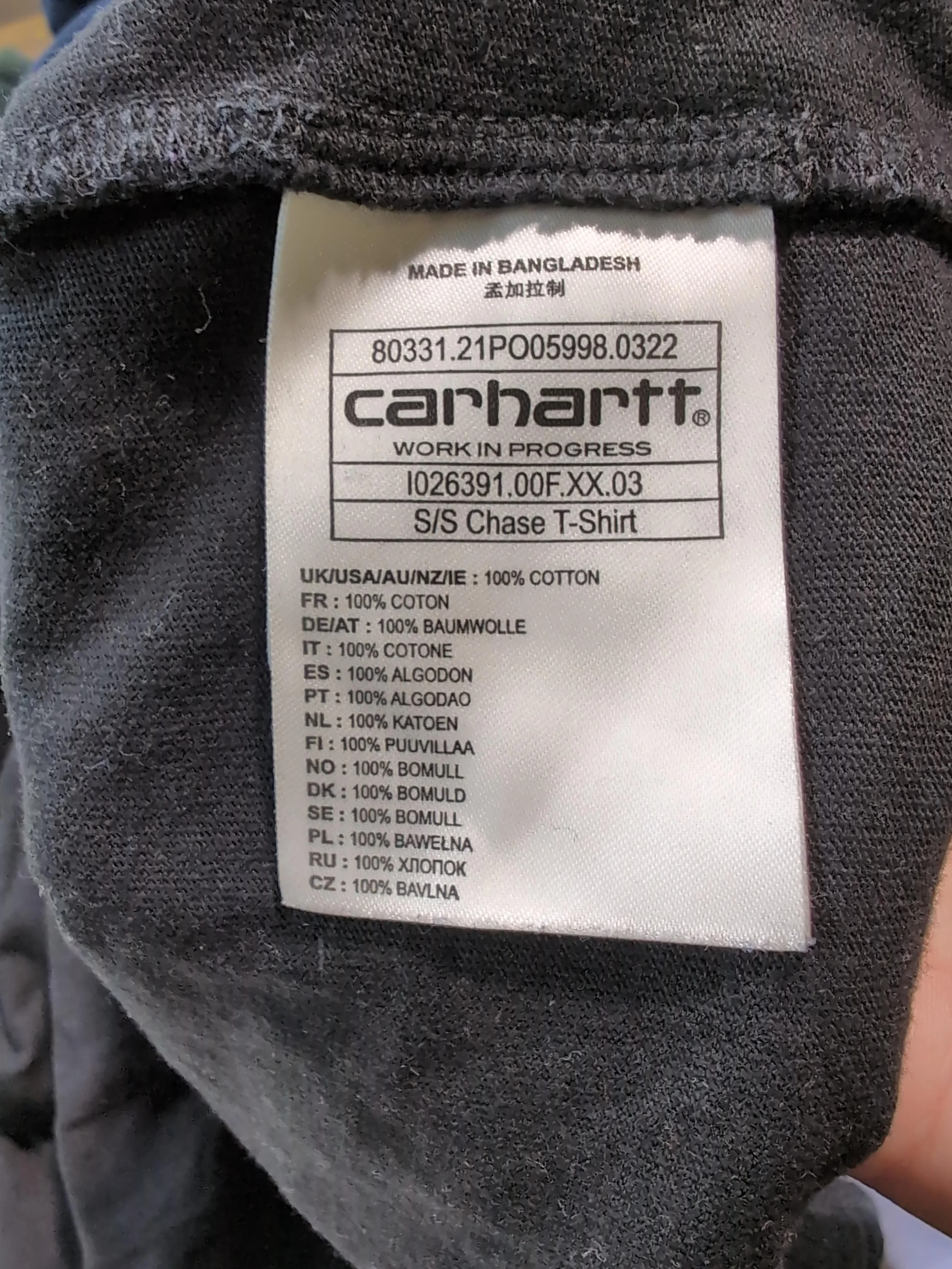 Carhartt Men's T-Shirt XL Black 100% Cotton Basic - Image 6