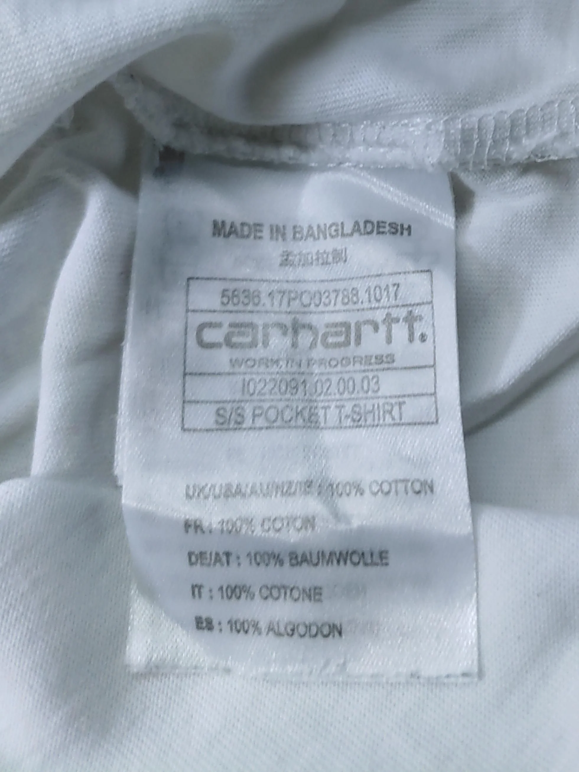 Carhartt Men's T-Shirt XS White 100% Cotton Basic - Image 6