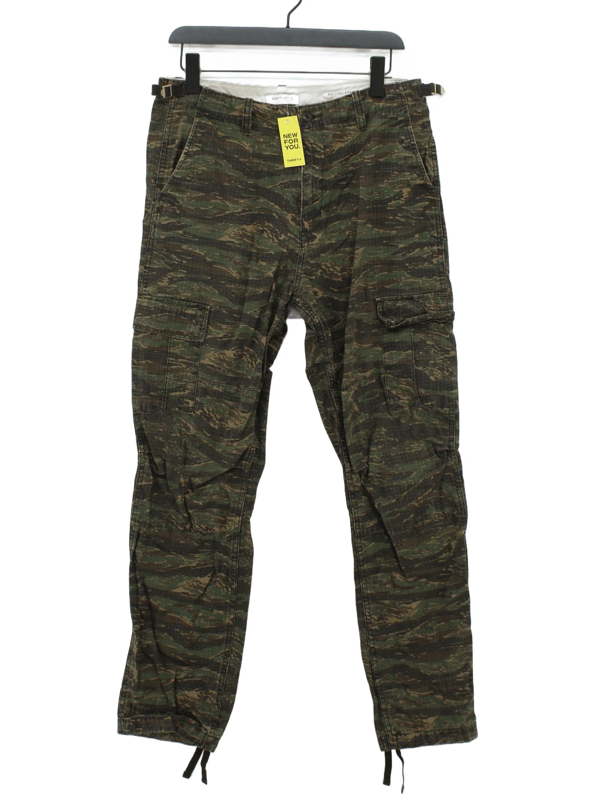 Carhartt Men's Trousers W 30 in Multi Camo Cotton with Polyester Straight Cargo