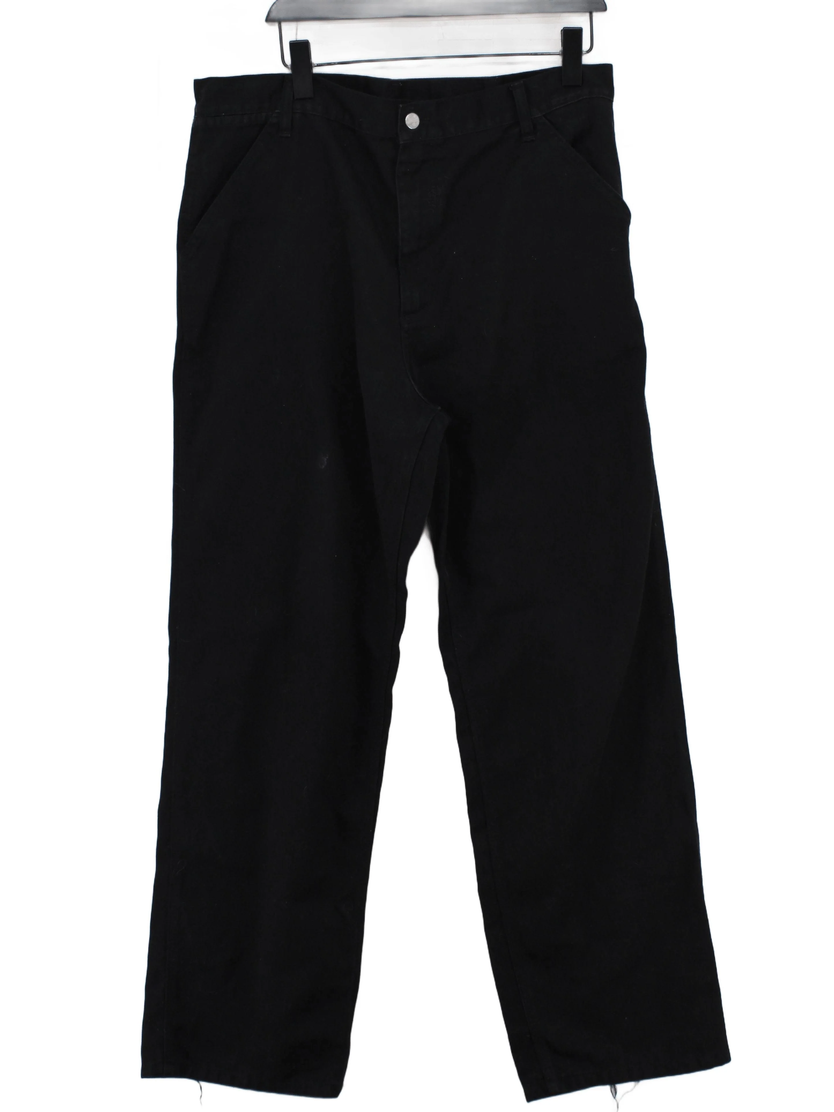 Carhartt Men's Trousers W 36 in Black Polyester with Cotton Chino