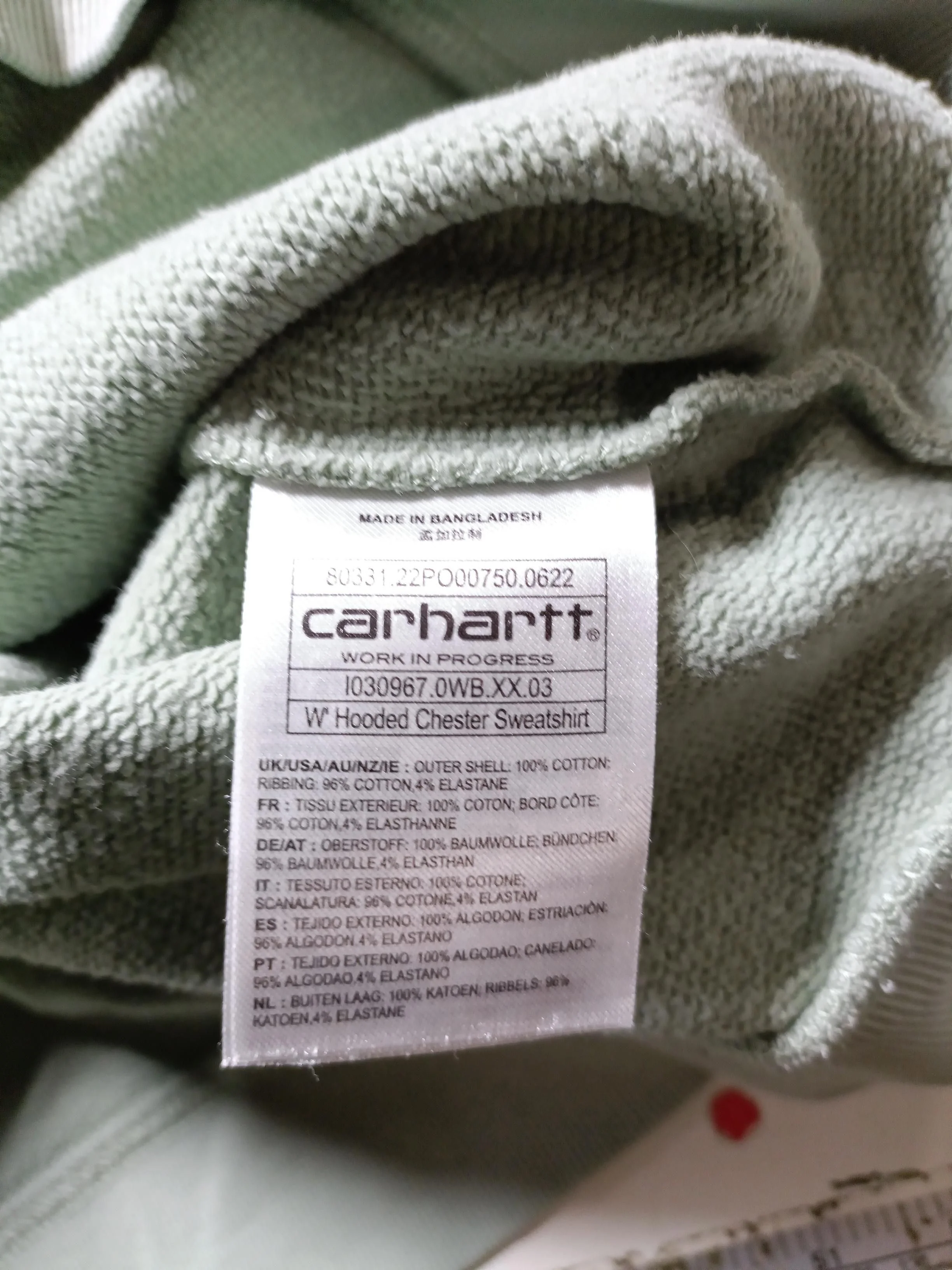 Carhartt Women's Hoodie XXS Green Cotton with Elastane Pullover - Image 6
