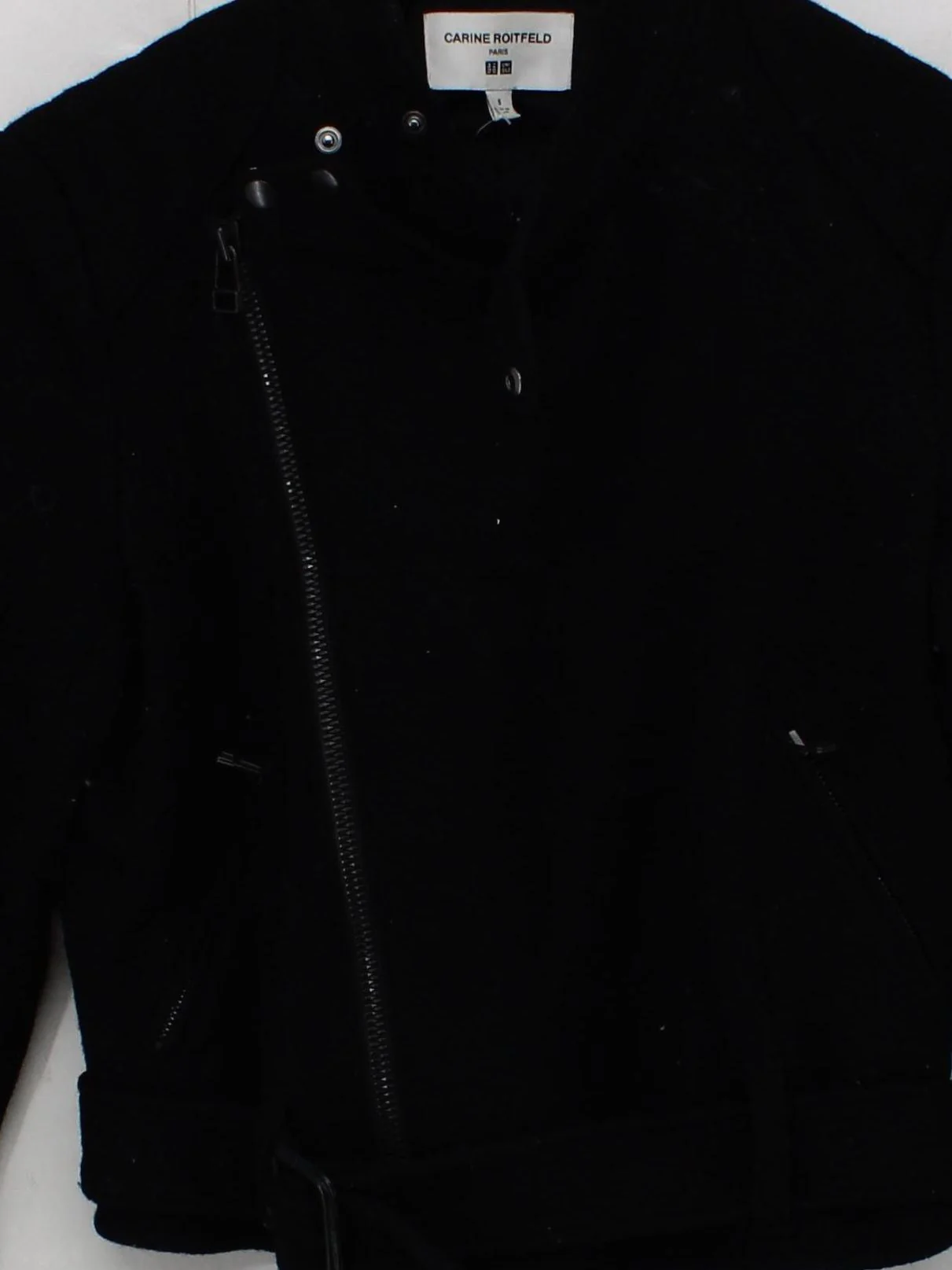 Carine Roitfeld and Uniqlo Motorcycle Jacket jacket black - Image 3