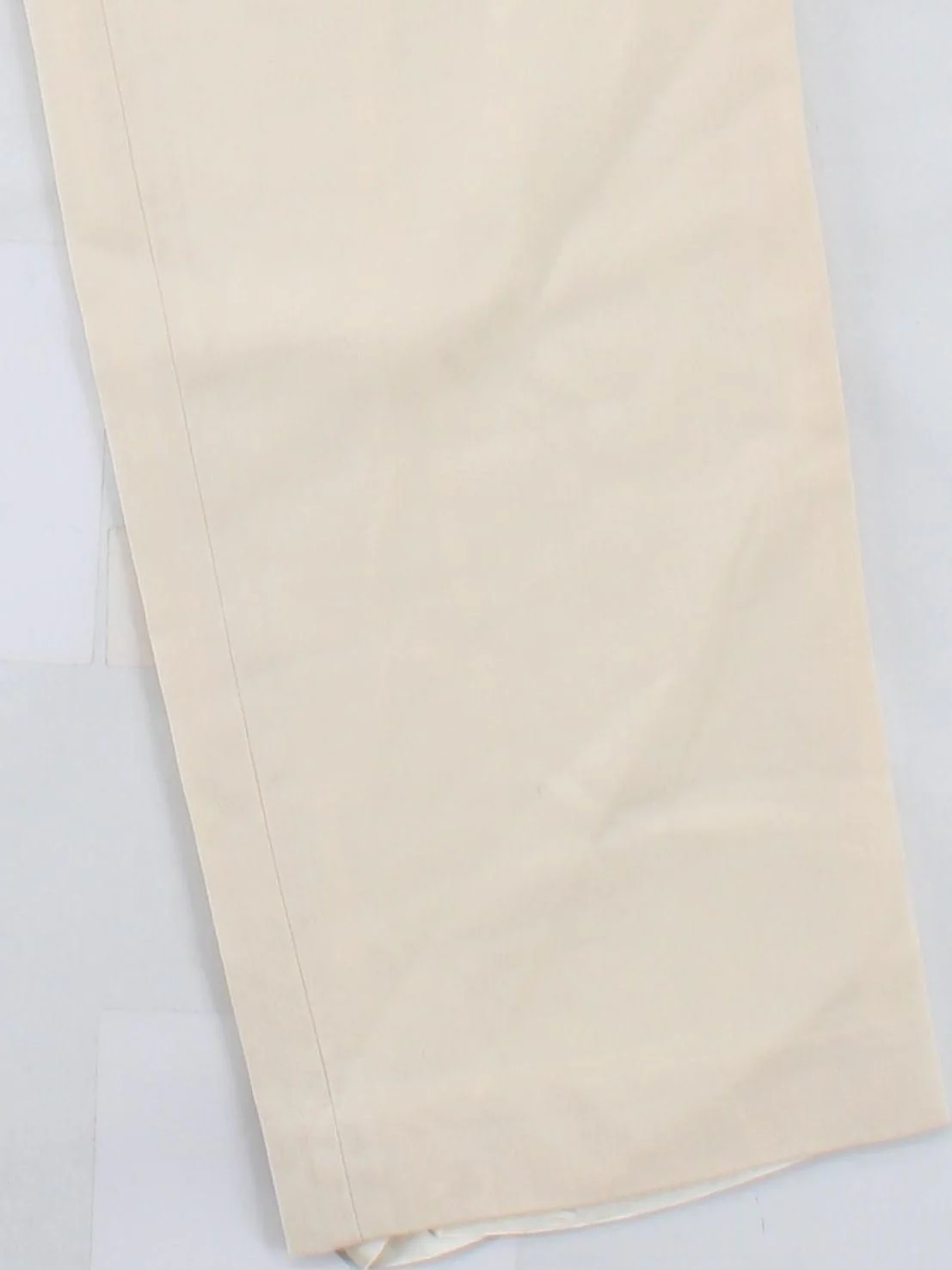 Carlisle Women's Trousers UK 12 Cream 100% Wool Wide-Leg Chino - Image 4