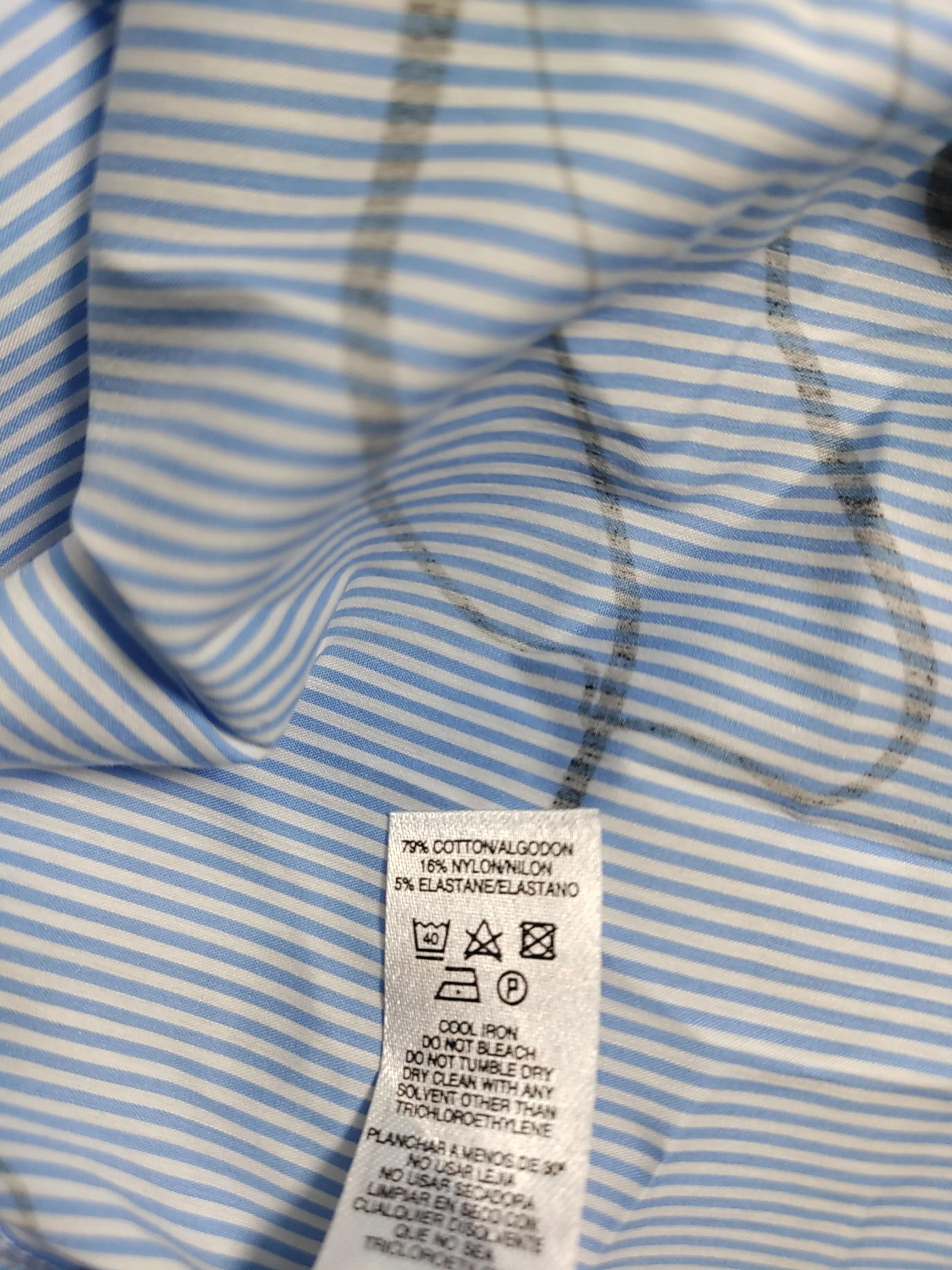 Carolyn Donnelly Women's Shirt UK 10 Blue Cotton with Nylon, Elastane Basic - Image 6