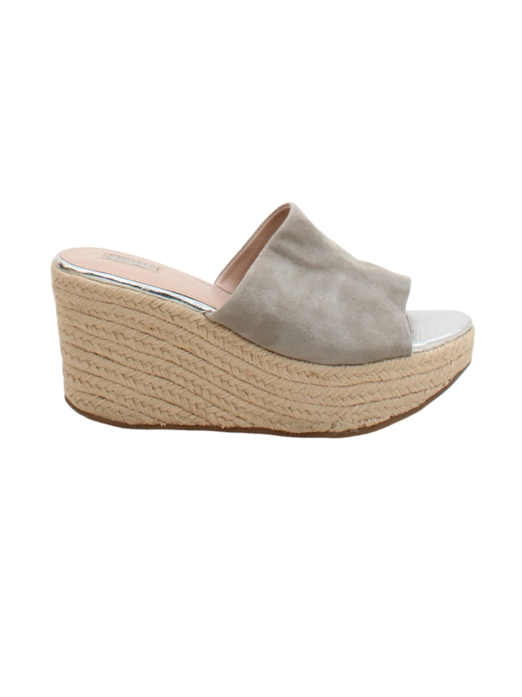 Carvela Women's Sandals UK 4 Grey 100% Suede Espadrille