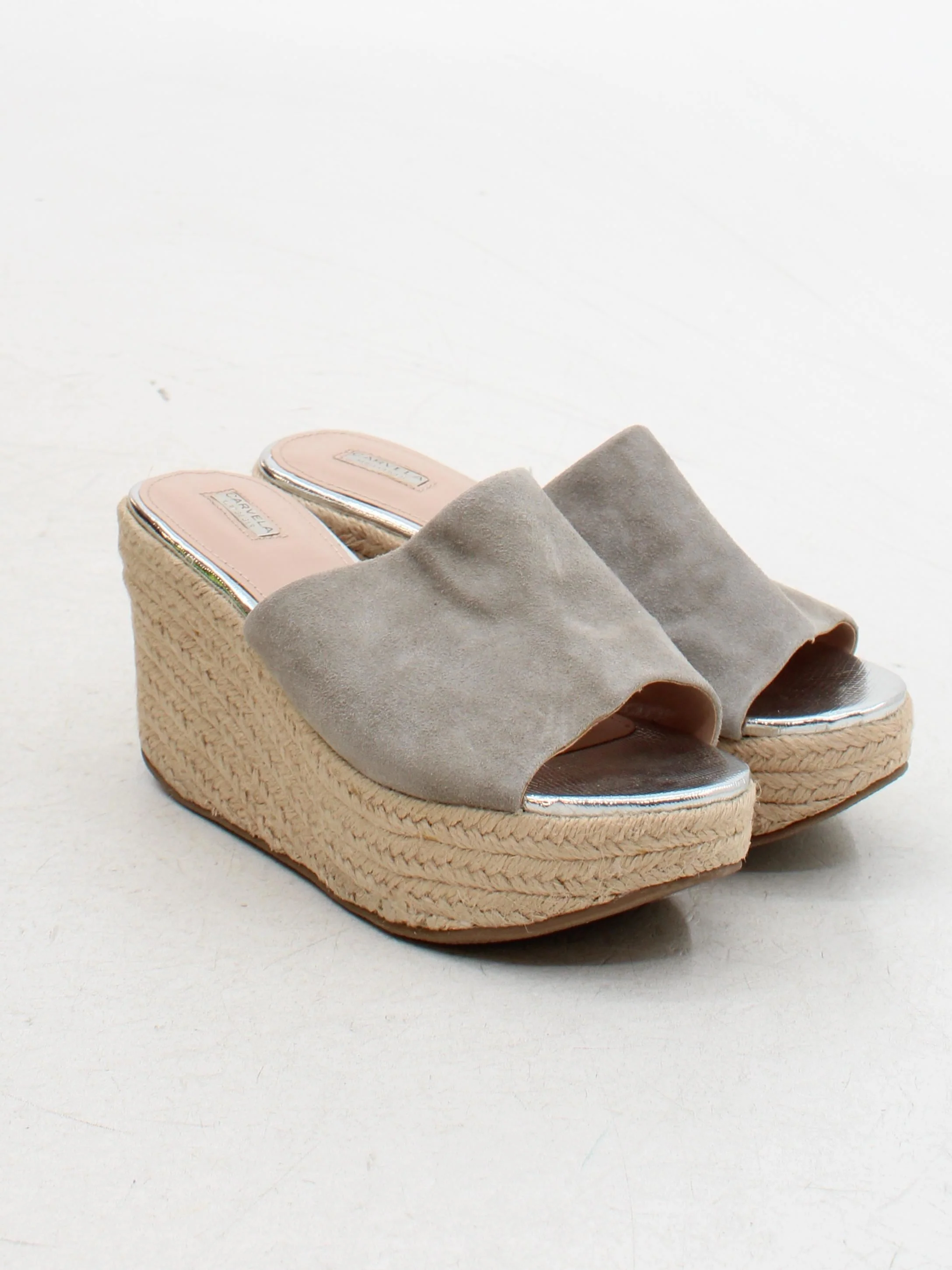 Carvela Women's Sandals UK 4 Grey 100% Suede Espadrille - Image 4
