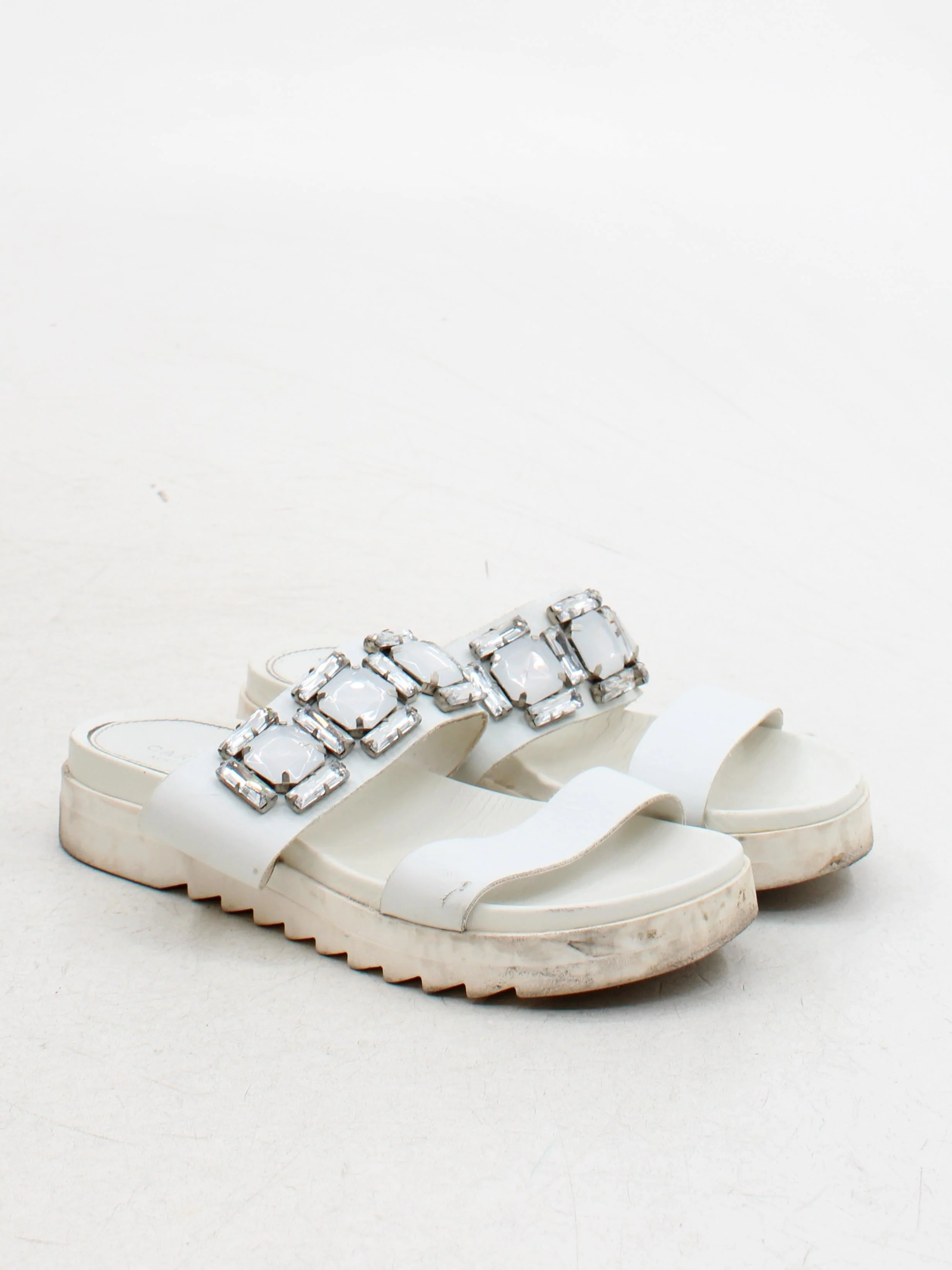 Carvela Women's Sandals UK 5 White 100% Leather Slider - Image 4
