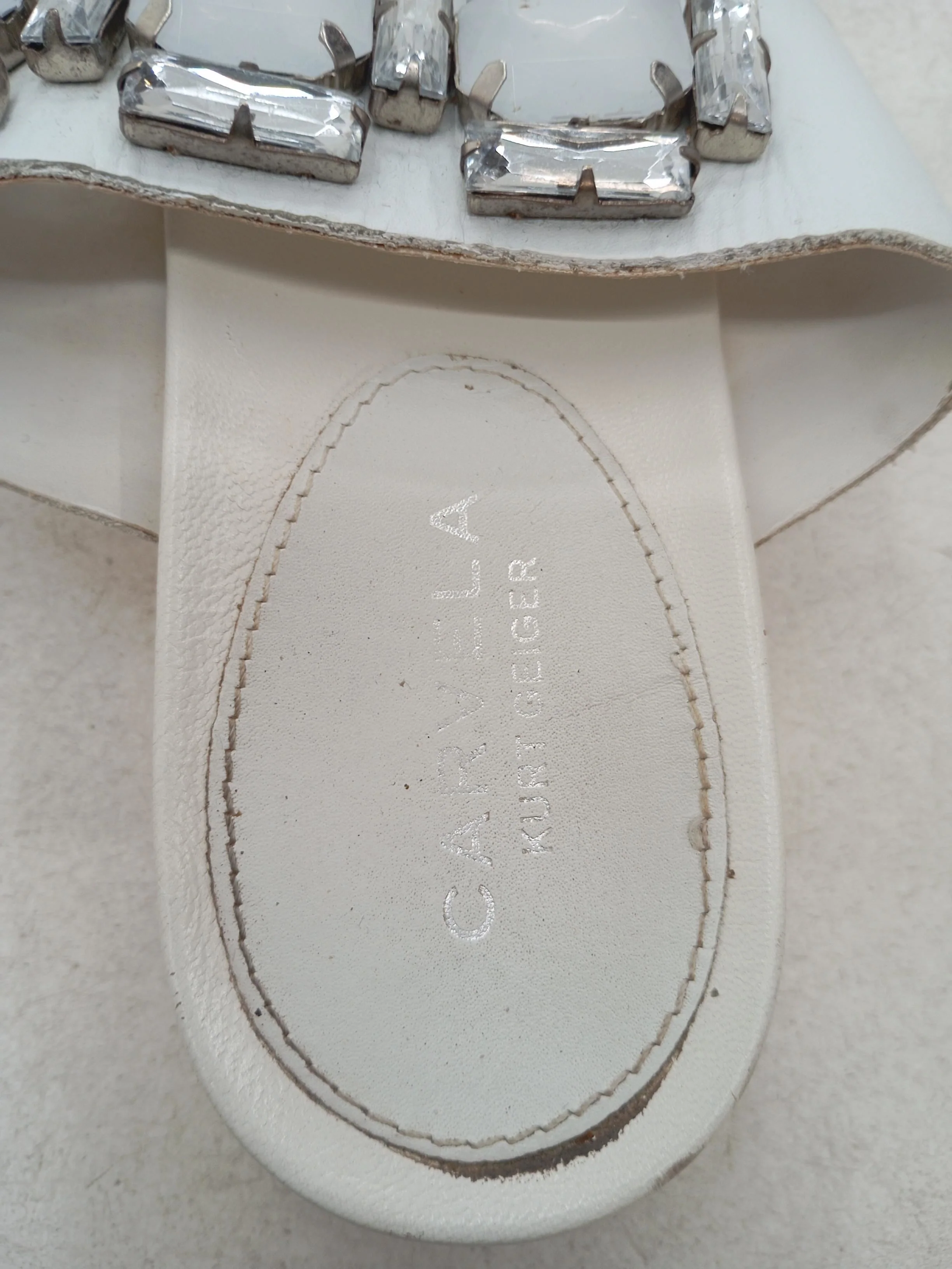 Carvela Women's Sandals UK 5 White 100% Leather Slider - Image 6