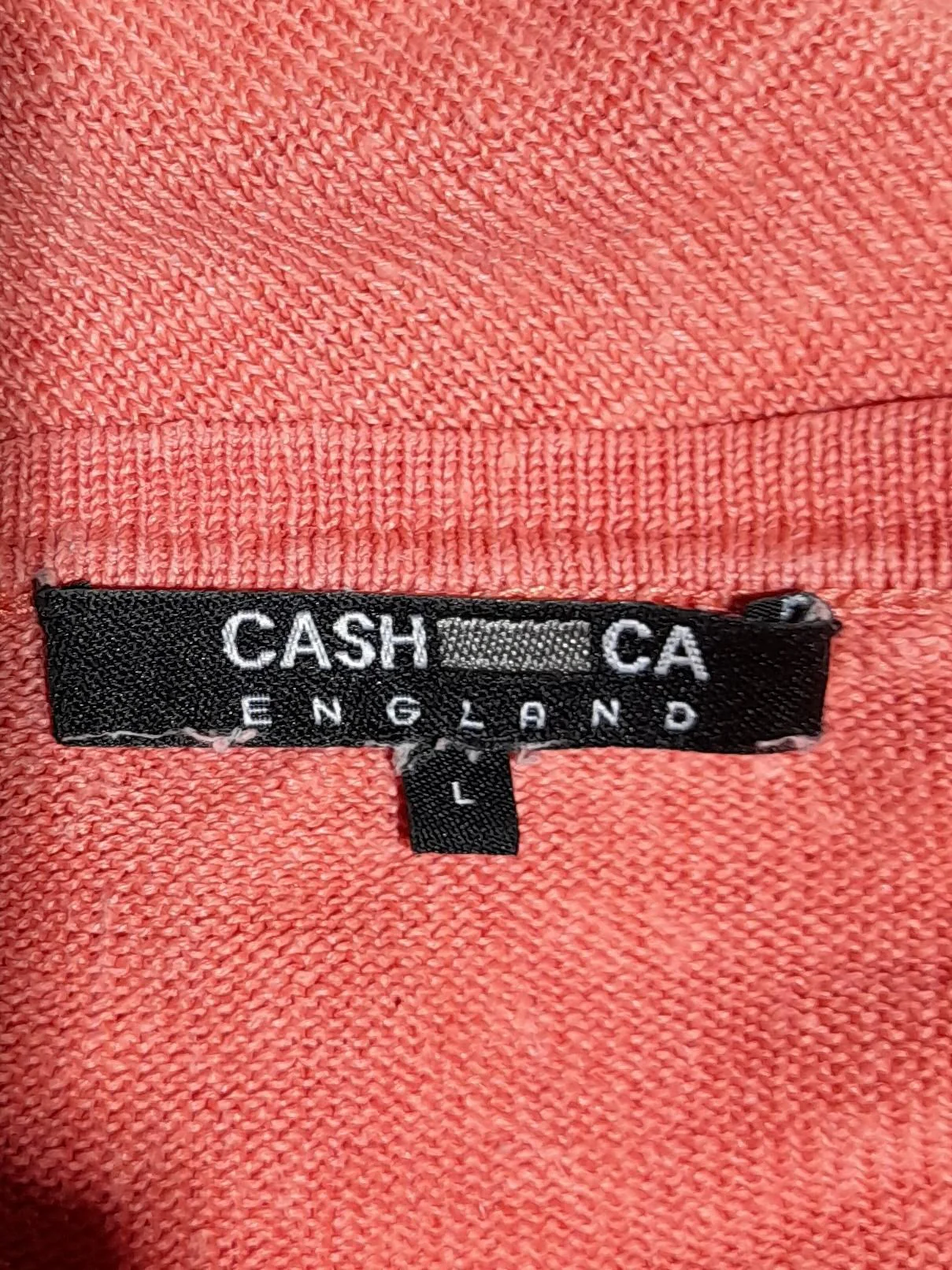 Cash CA Women's Jumper L Orange 100% Linen Round Neck Pullover - Image 5
