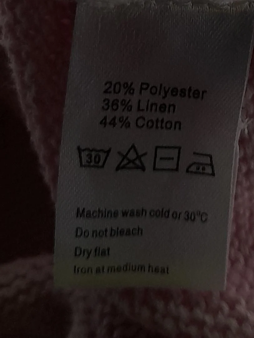 Cash CA Women's Jumper L Pink Cotton with Linen, Polyester V-Neck Pullover - Image 6