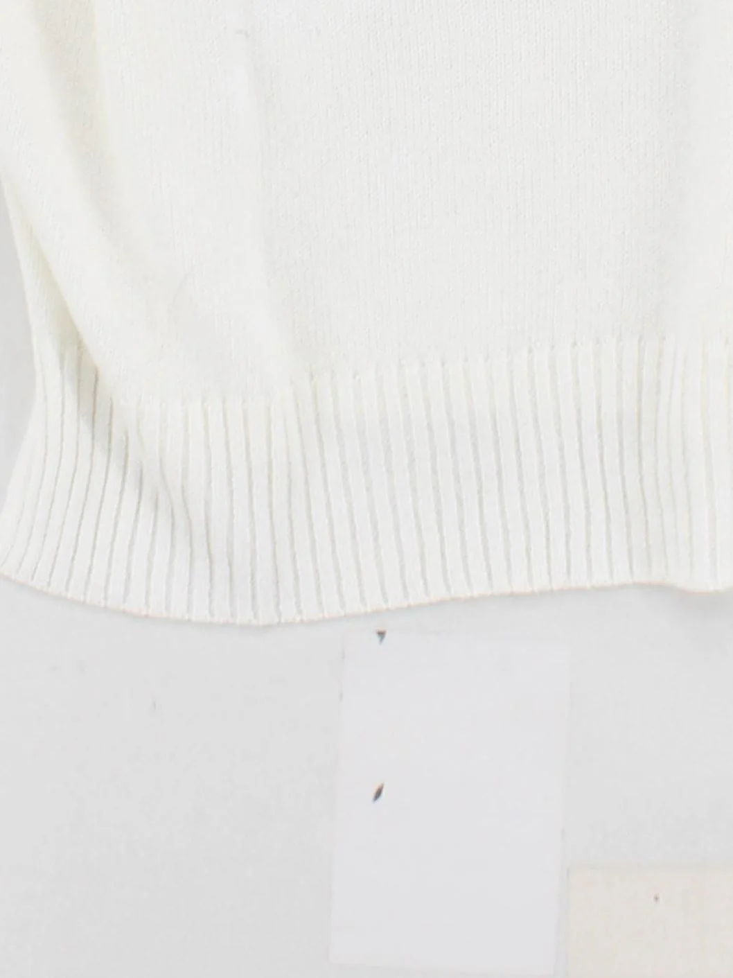Cash CA Women's Jumper L White Cotton with Polyester, Linen V-Neck Pullover - Image 4