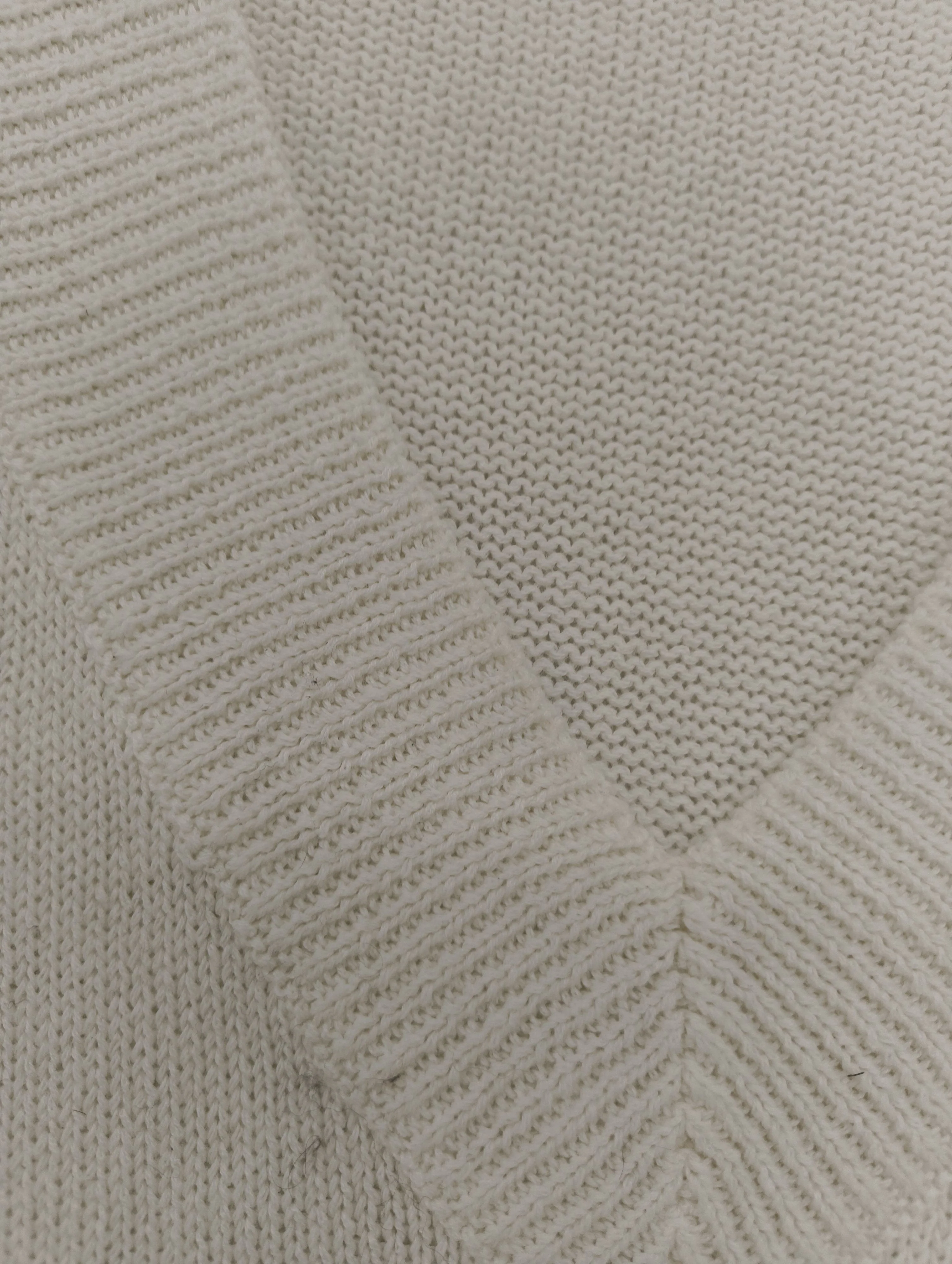 Cash CA Women's Jumper L White Cotton with Polyester, Linen V-Neck Pullover - Image 5
