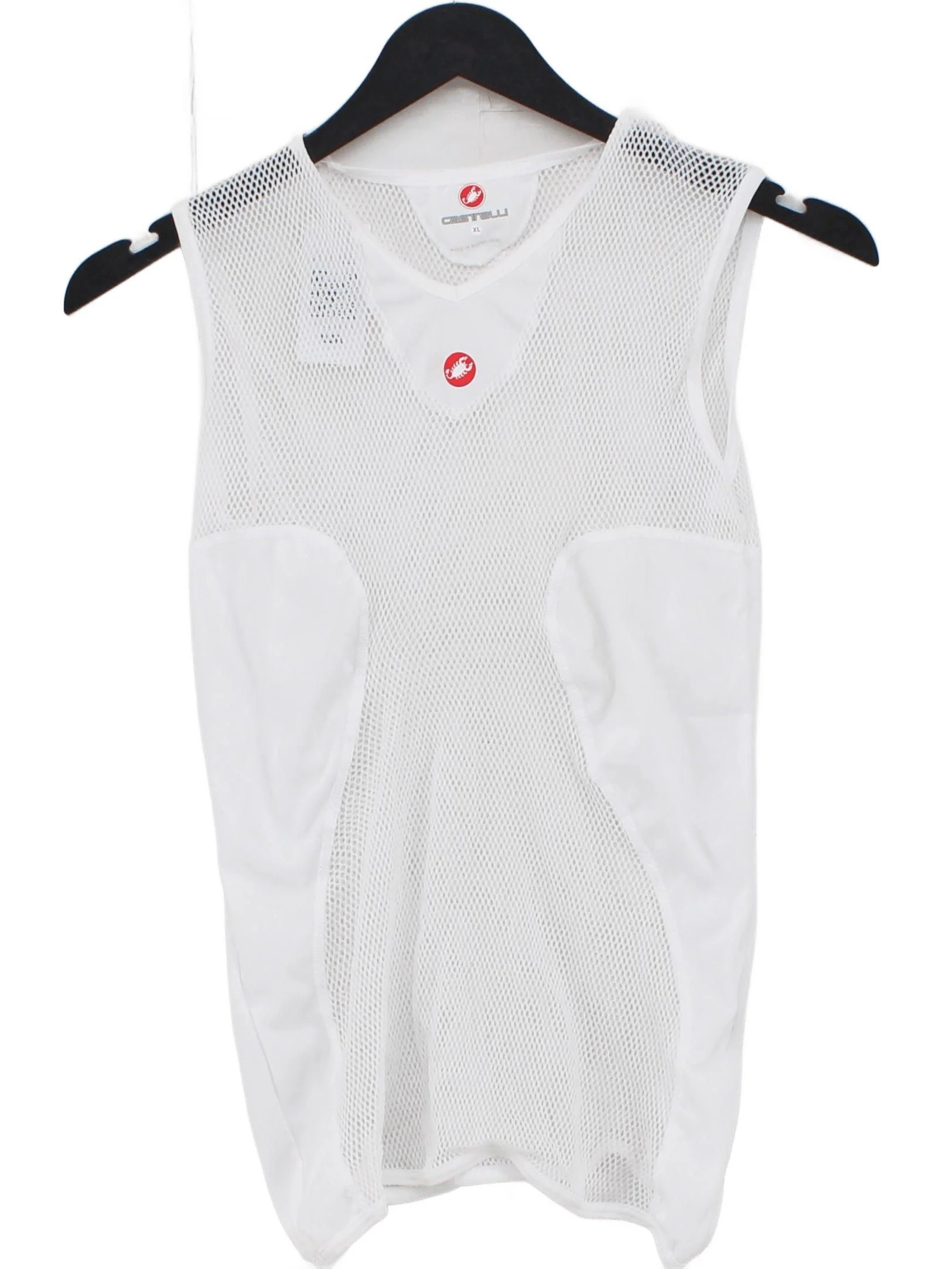 Castelli Men's T-Shirt XL White Nylon with Elastane Sleeveless Round Neck Basic