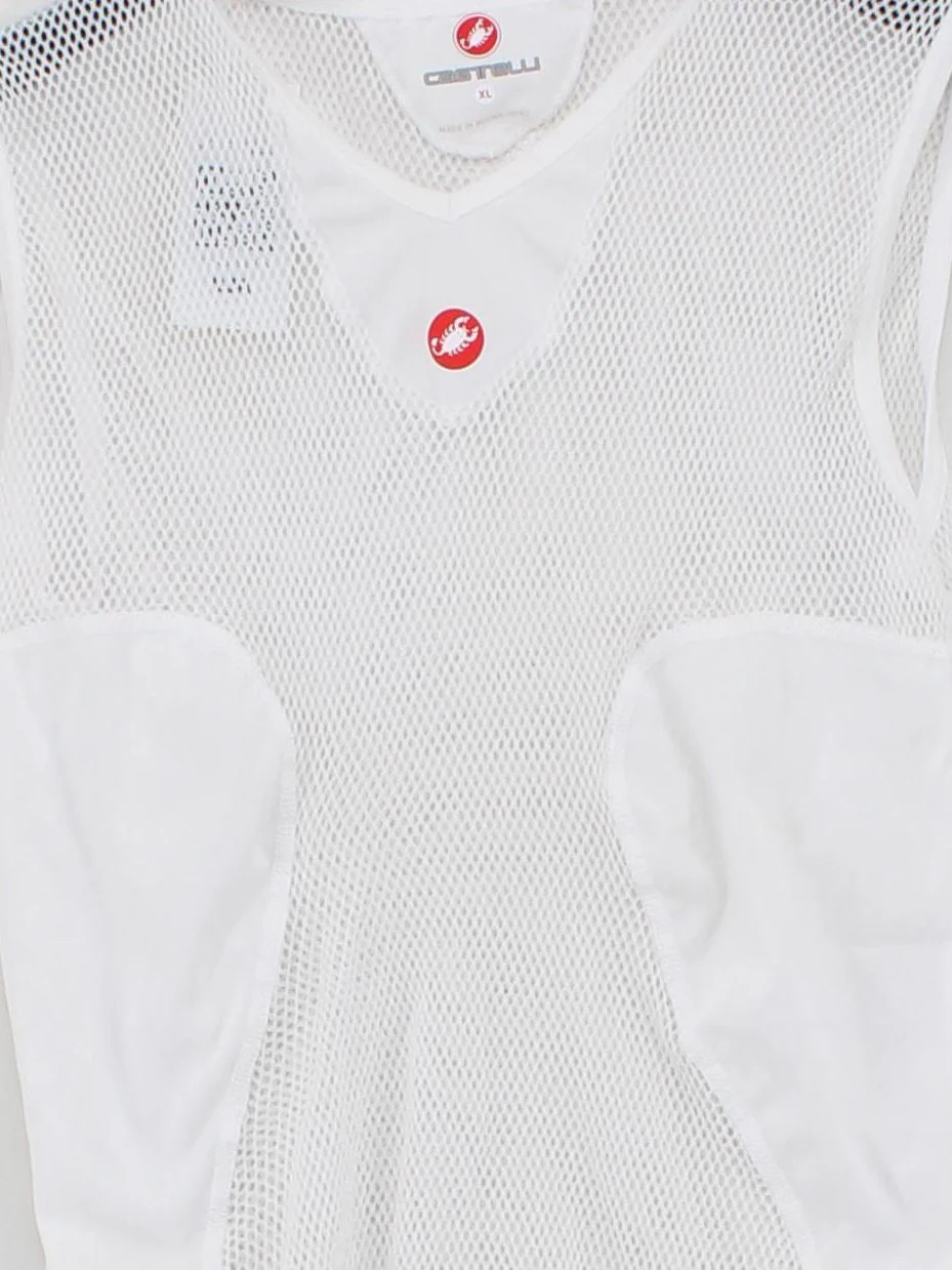 Castelli Men's T-Shirt XL White Nylon with Elastane Sleeveless Round Neck Basic - Image 3