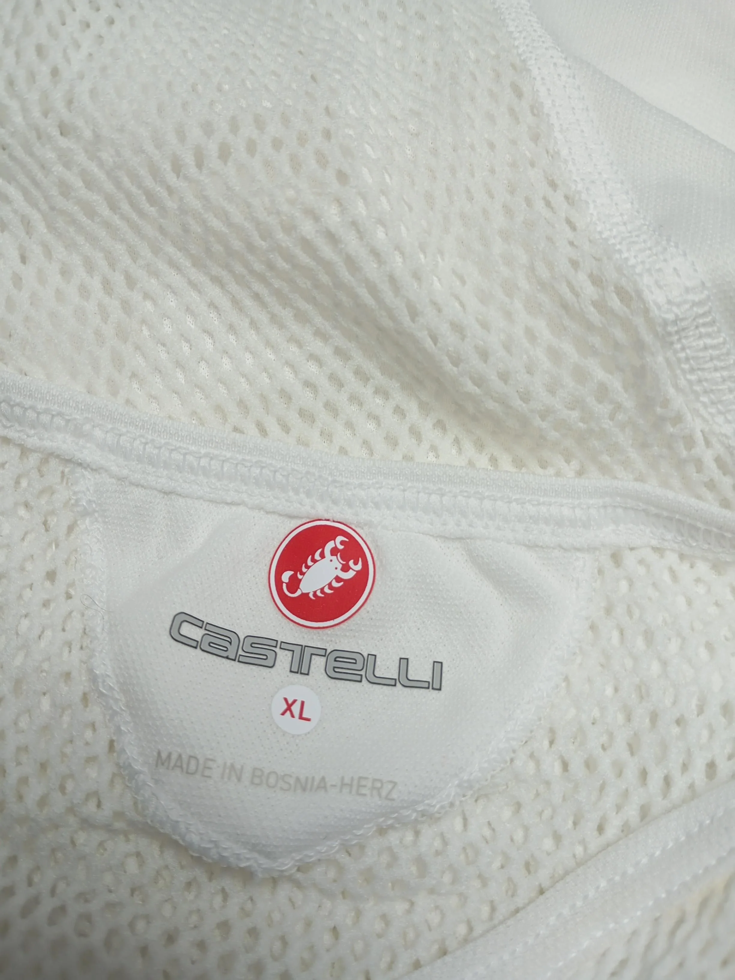 Castelli Men's T-Shirt XL White Nylon with Elastane Sleeveless Round Neck Basic - Image 5