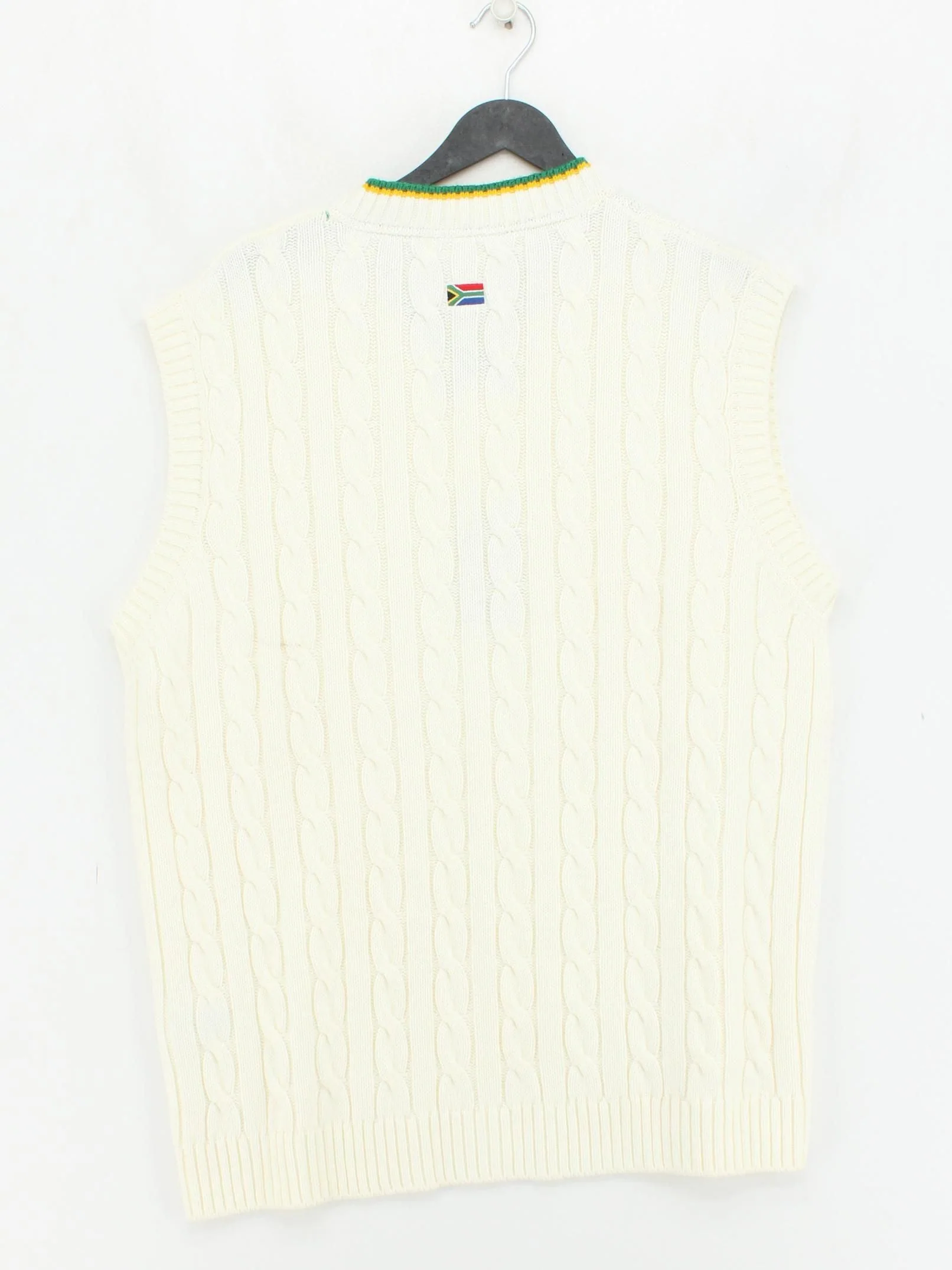 Castore Men's Jumper XXL Cream 100% Acrylic V-Neck Vest - Image 2