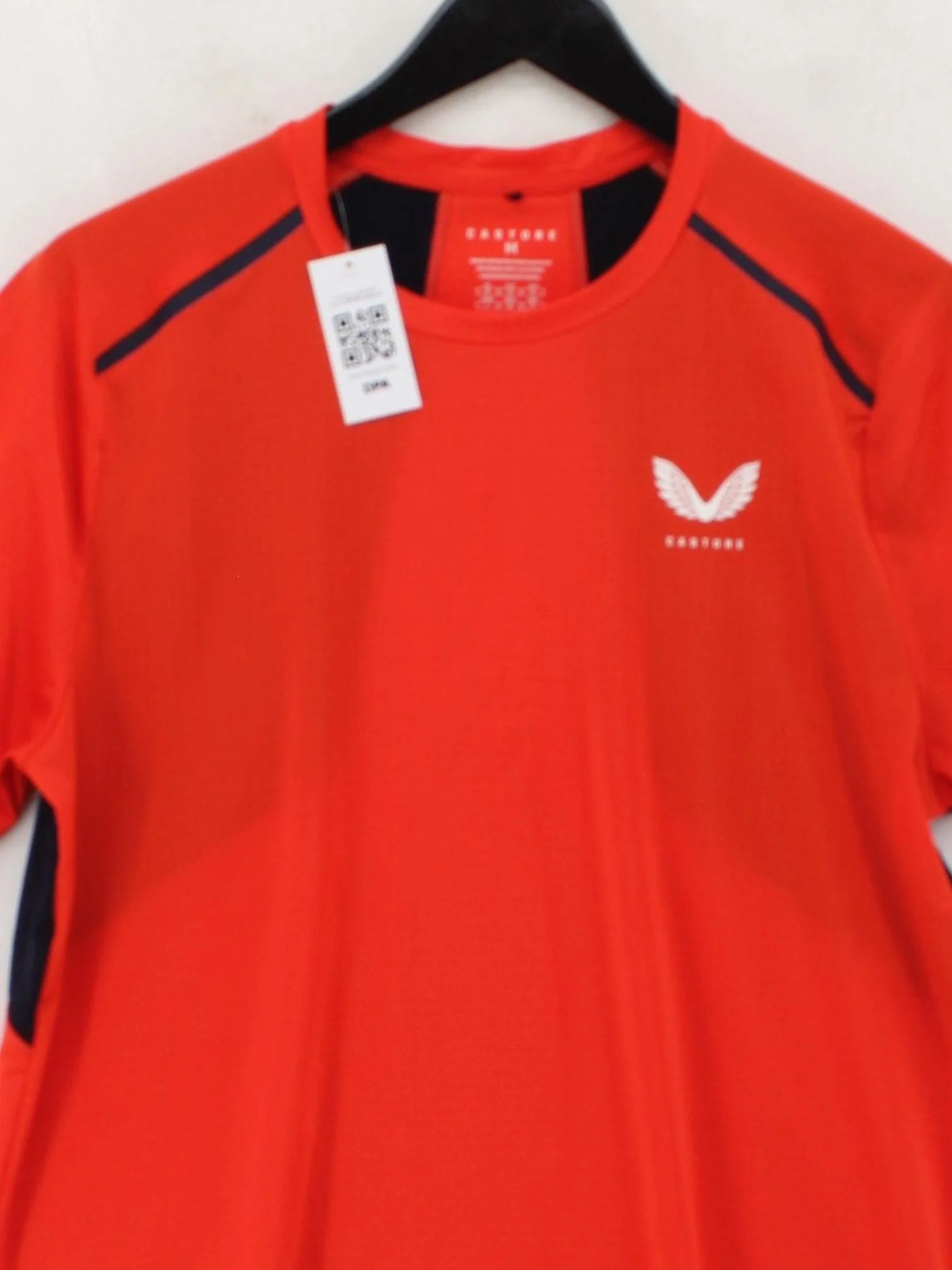Castore Men's T-Shirt M Orange Polyester with Elastane Round Neck Basic - Image 3