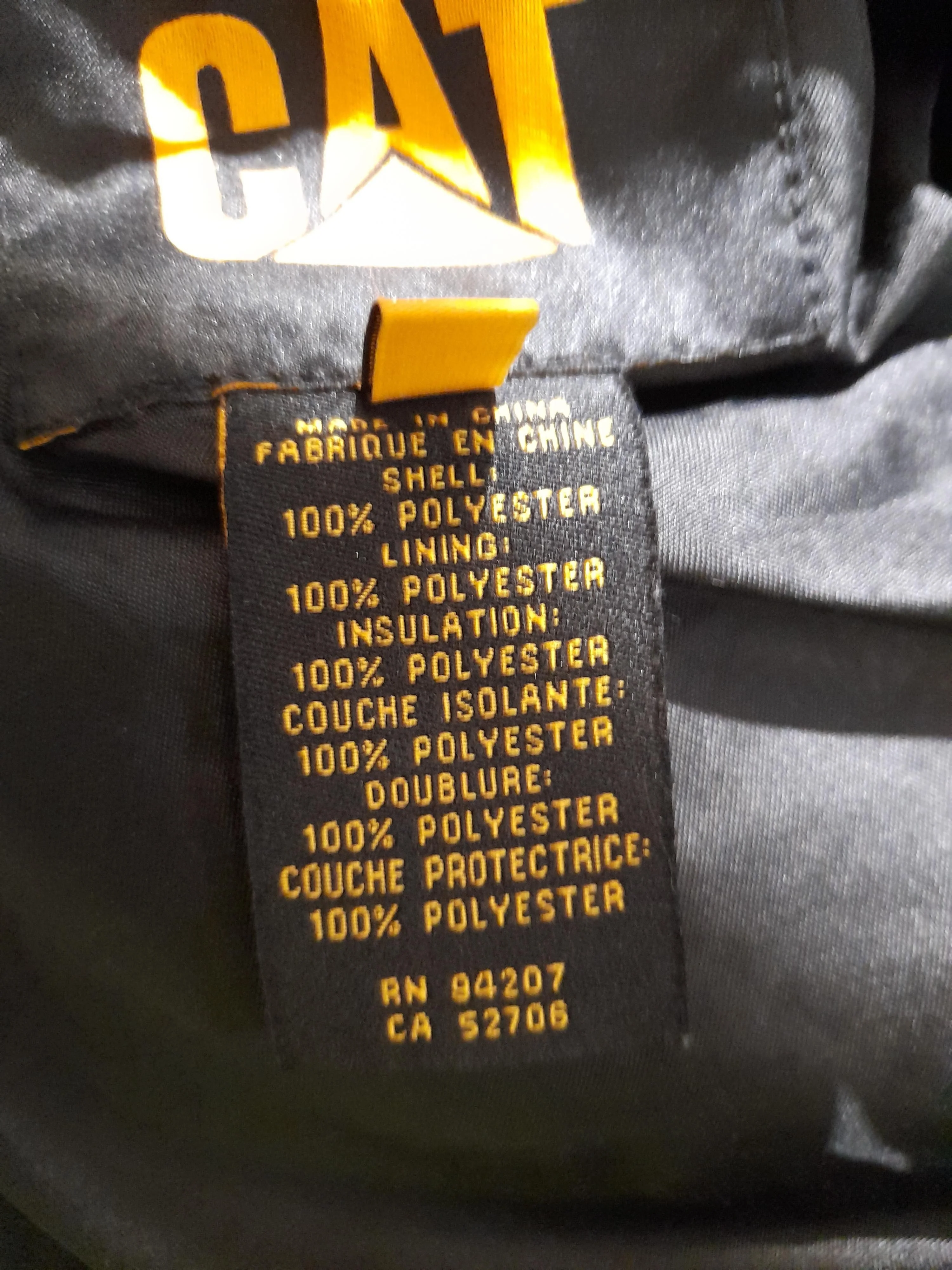 CAT Men's Coat M Black 100% Other Puffer Jacket - Image 7