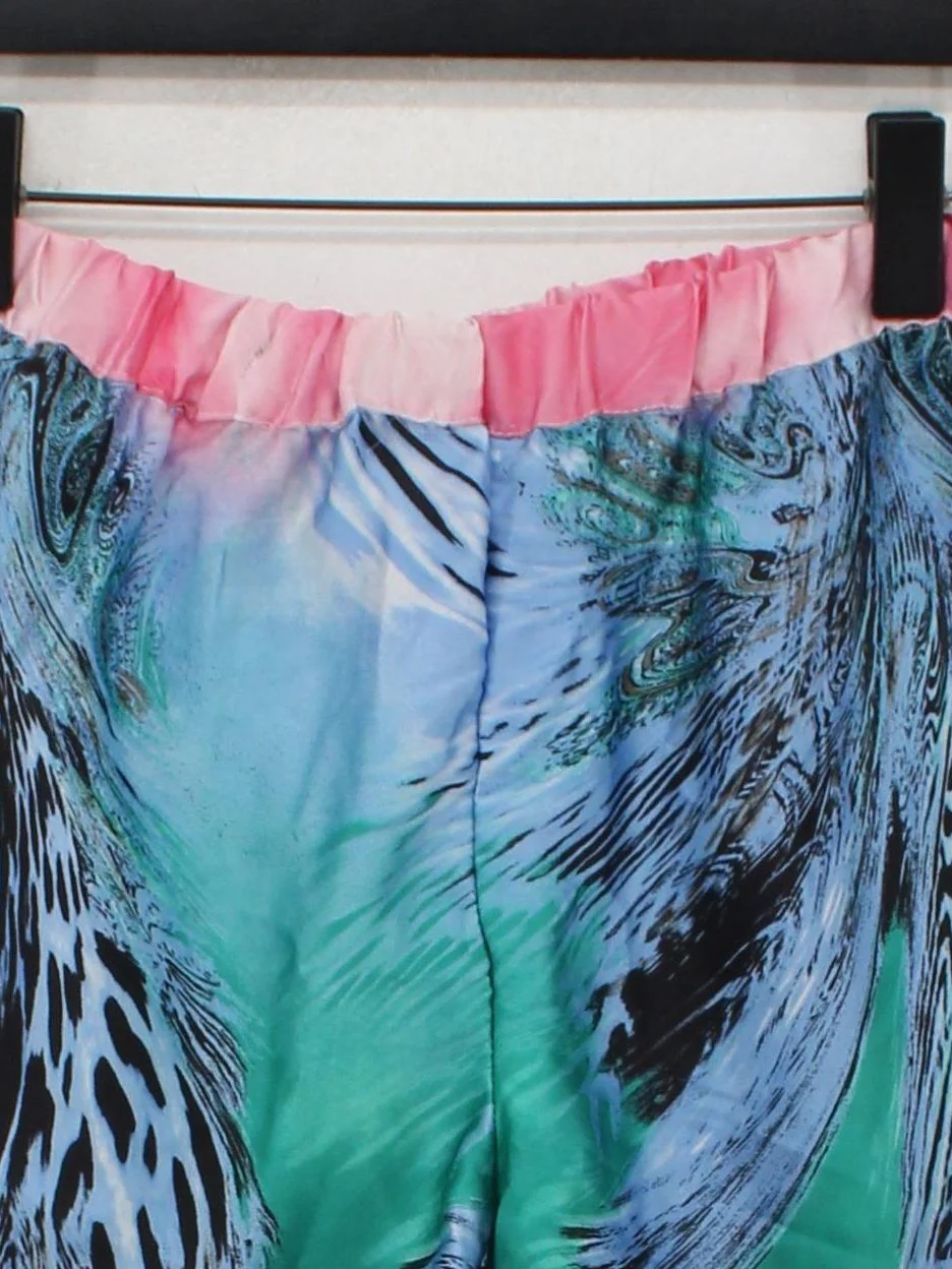 Catch One Women's Shorts UK 6 Multi Animal Print 100% Polyester Sweat - Image 3