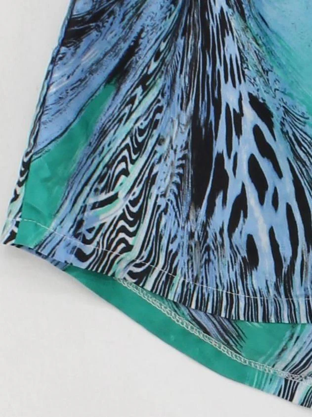 Catch One Women's Shorts UK 6 Multi Animal Print 100% Polyester Sweat - Image 4