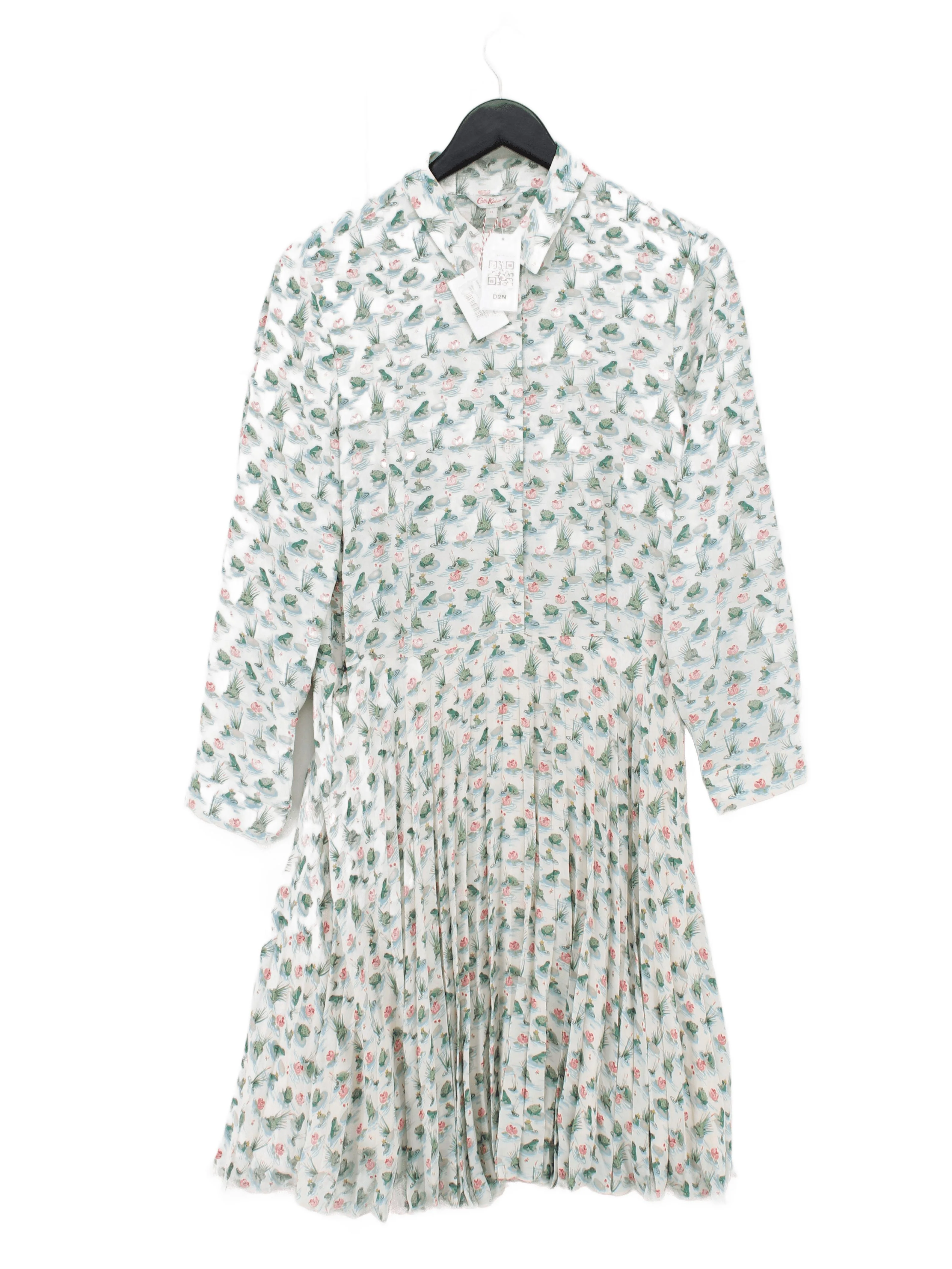Cath Kidston Shirt Midi Dress UK14 in Cream