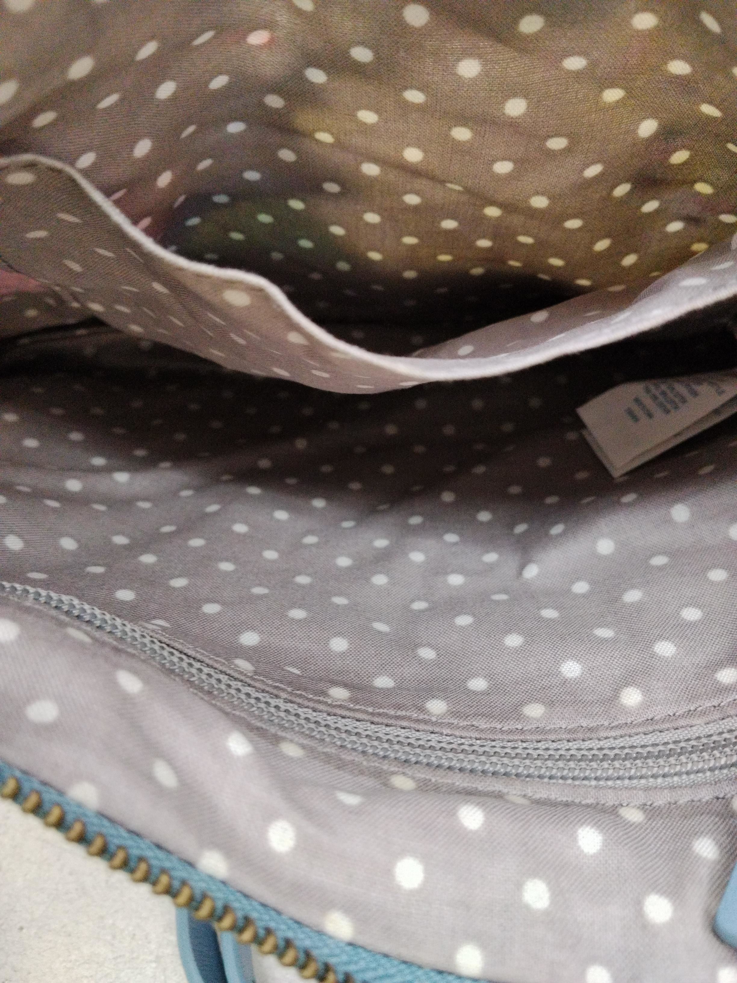 Cath Kidston Women's Bag Blue Floral Cotton with Leather Crossbody - Image 4