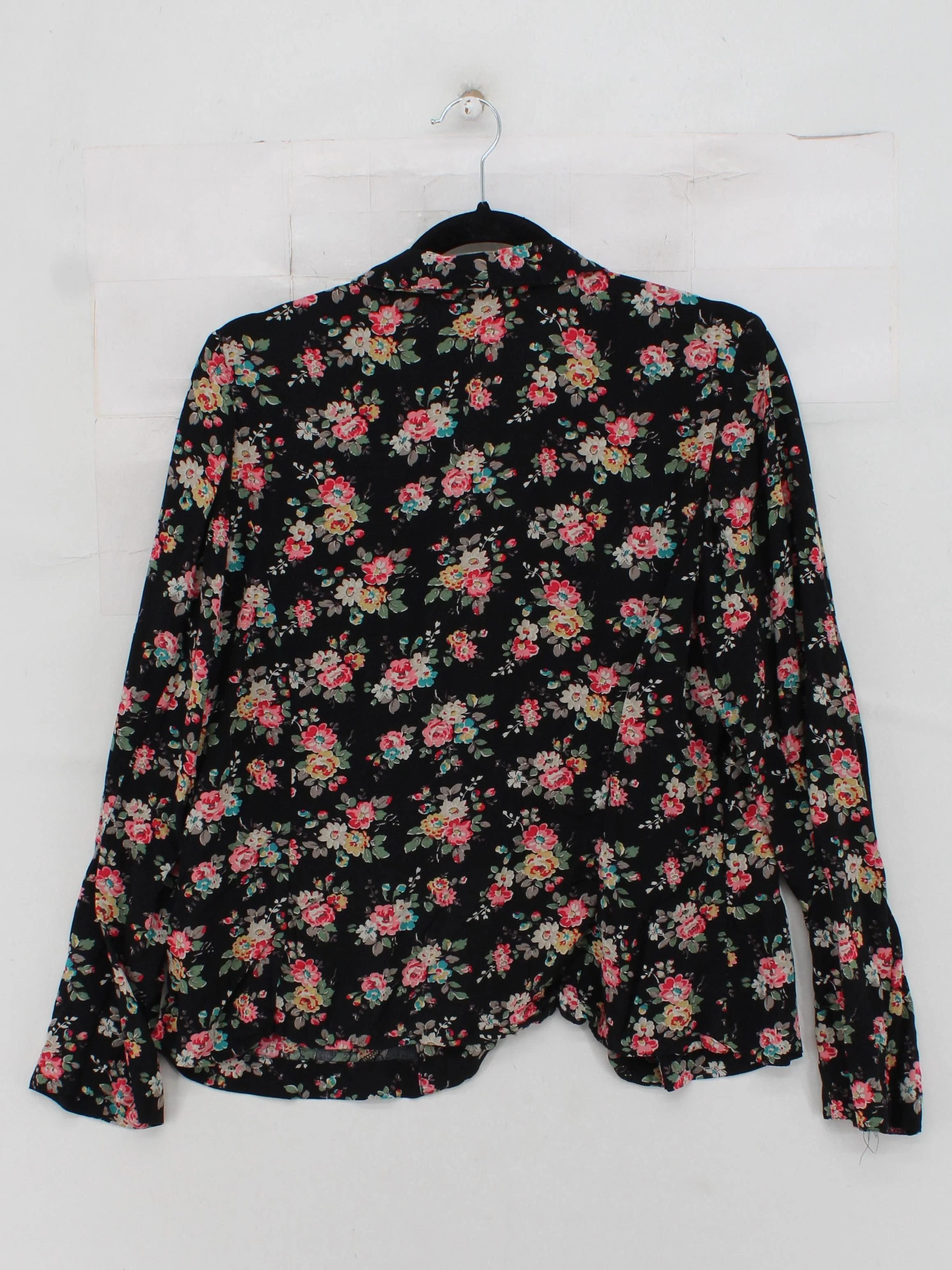 Cath Kidston Women's Blazer M Black Floral 100% Viscose Overcoat - Image 2
