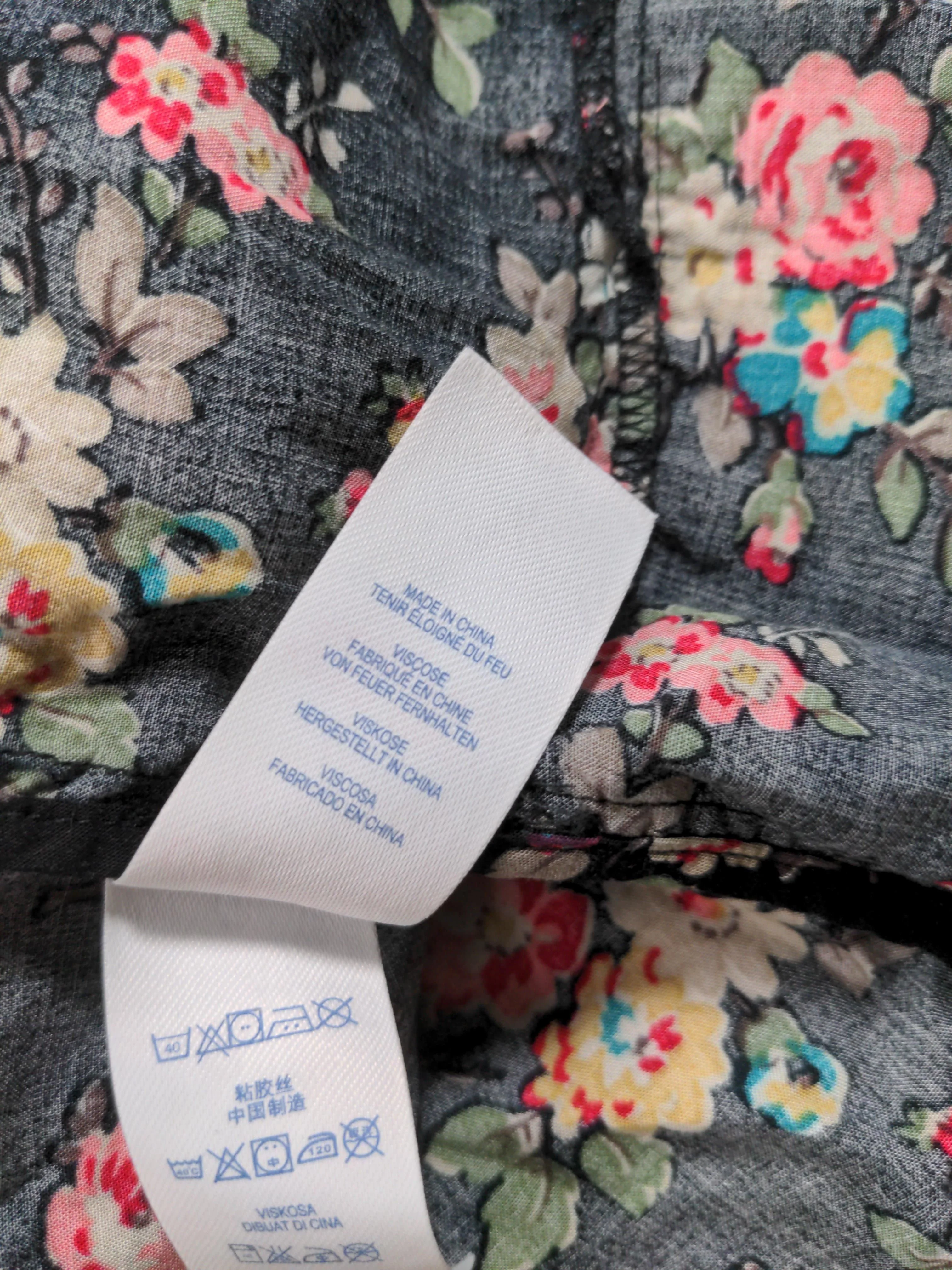 Cath Kidston Women's Blazer M Black Floral 100% Viscose Overcoat - Image 6