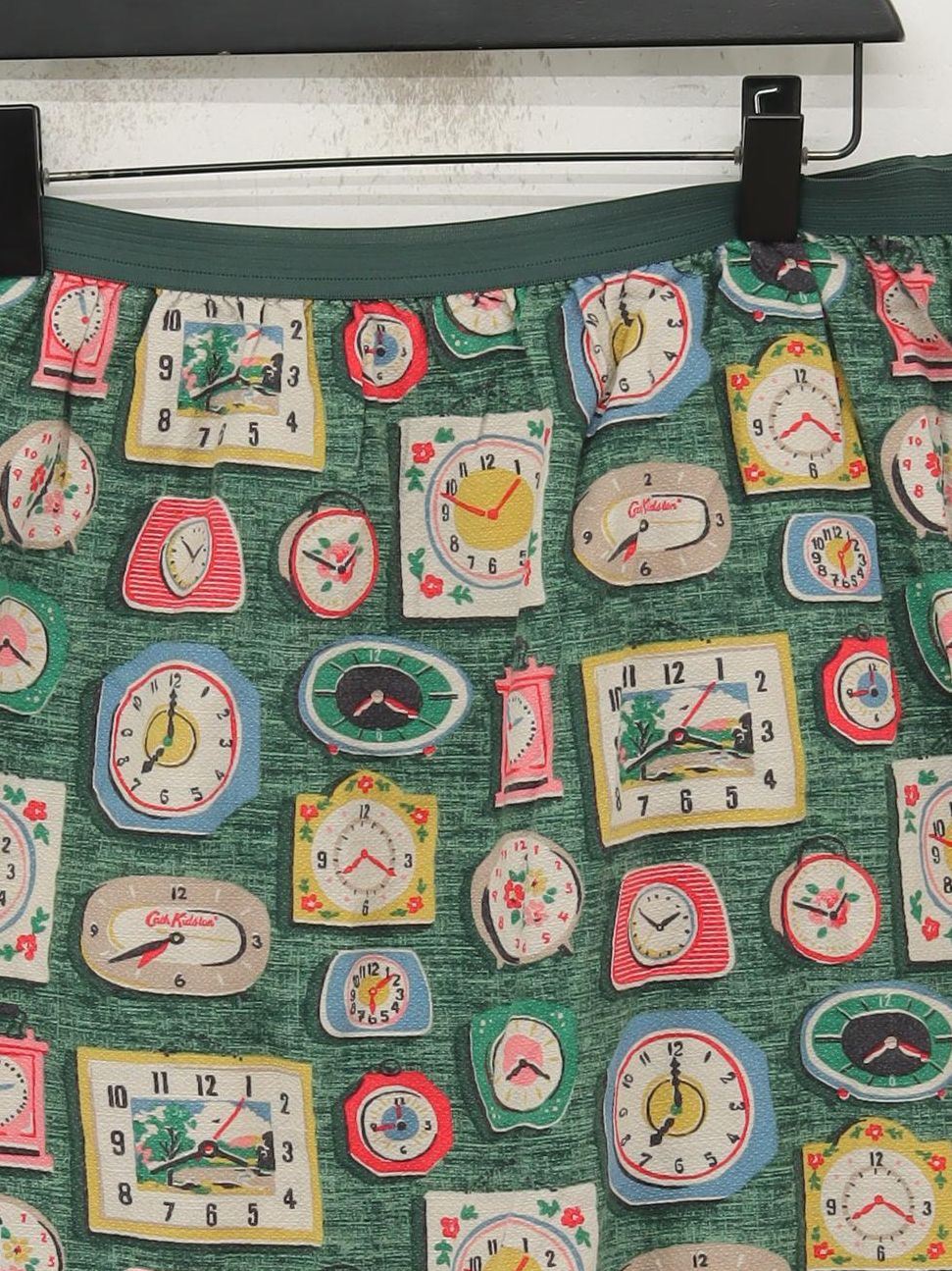 Cath Kidston Women's Mini Skirt L Green Geometric 100% Cotton Short Mini - Image 3