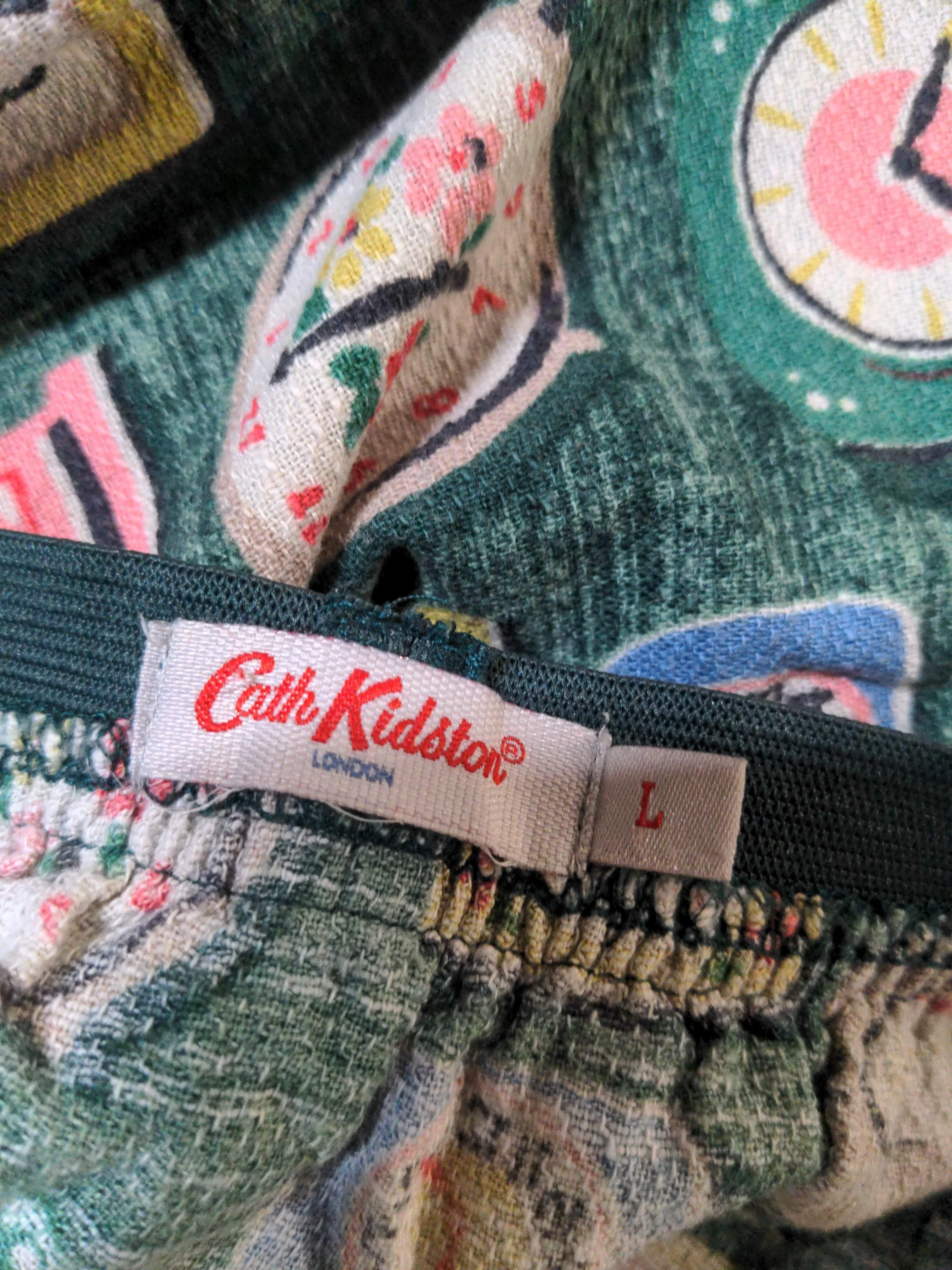 Cath Kidston Women's Mini Skirt L Green Geometric 100% Cotton Short Mini - Image 5