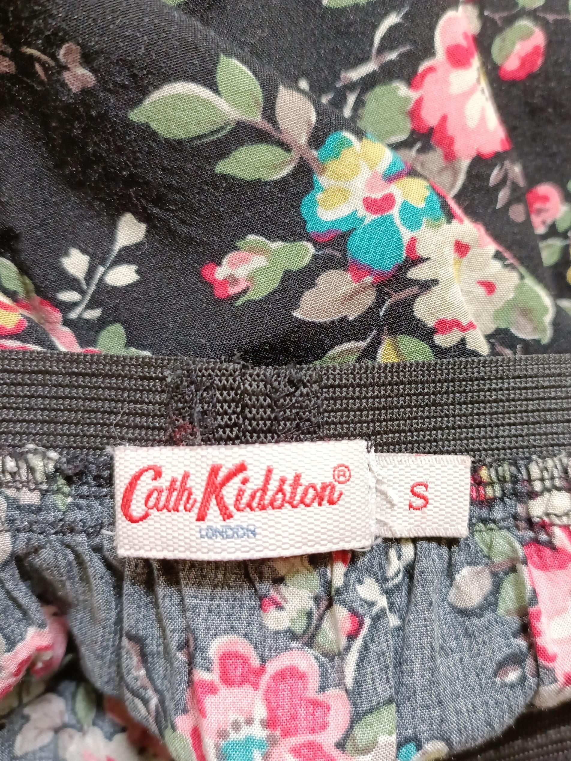 Cath Kidston Women's Mini Skirt UK 10 Black Floral 100% Viscose Short Mini - Image 5