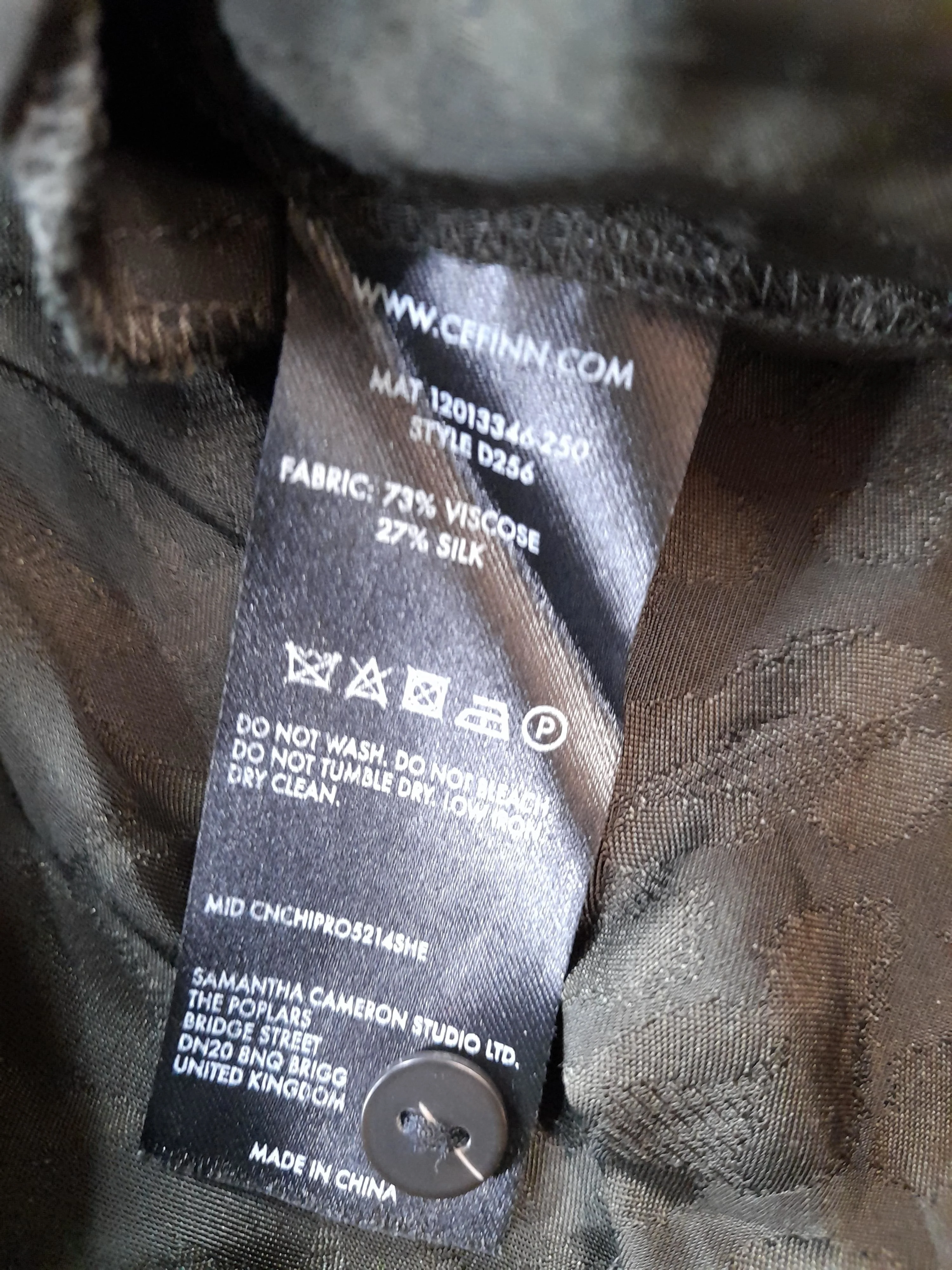Cefinn Shirt Midi Dress UK8 in Black - Image 7