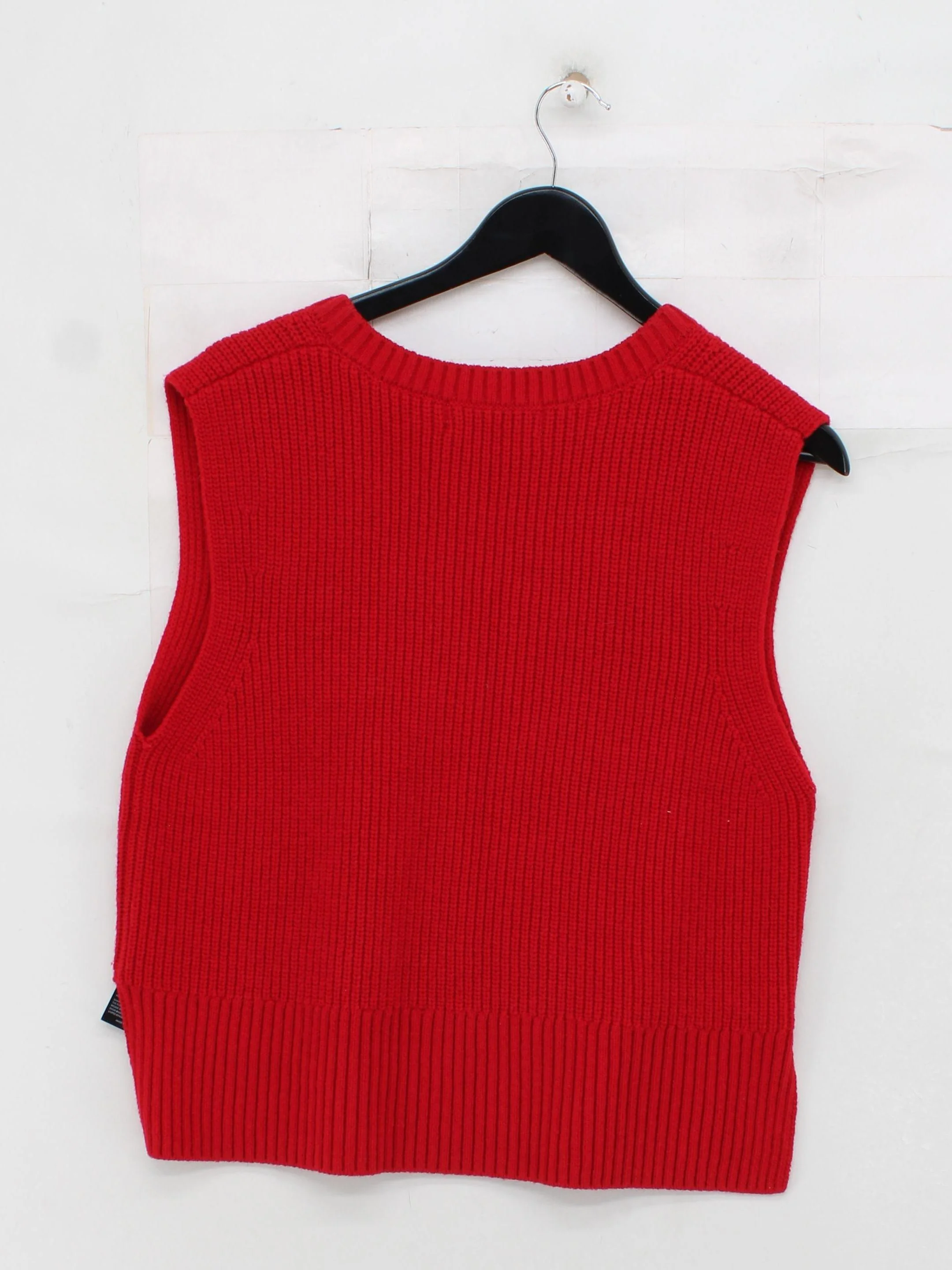 Cefinn Women's Jumper M Red Wool with Nylon V-Neck Vest - Image 2