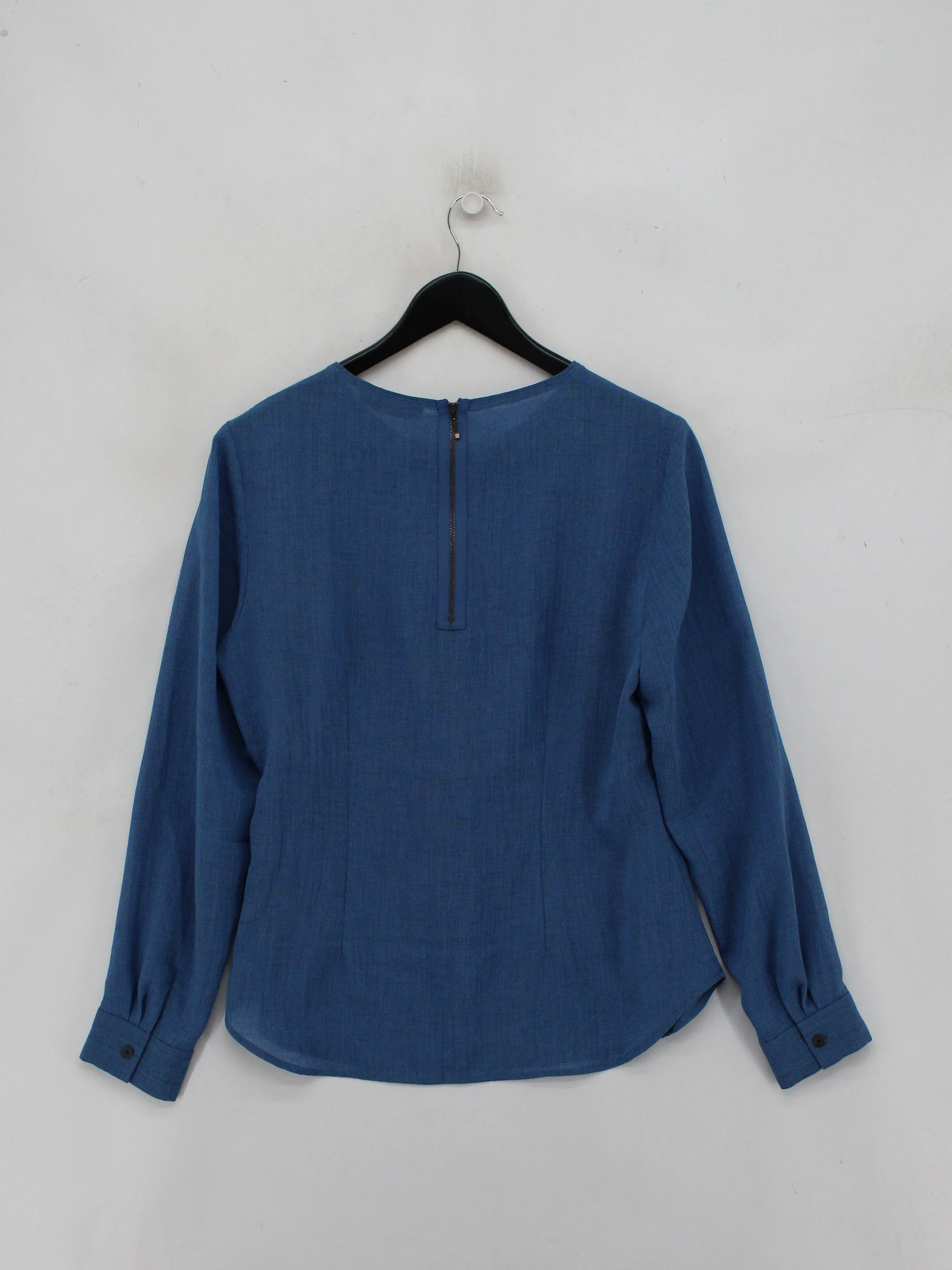 Cefinn Women's Top UK 12 Blue Other with Polyester Long Sleeve Round Neck Basic - Image 2