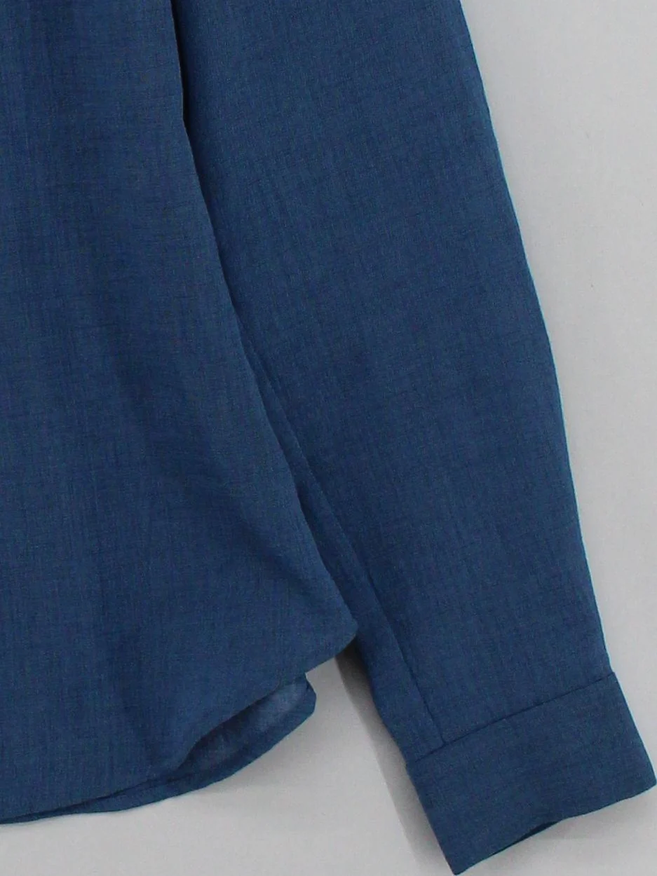 Cefinn Women's Top UK 12 Blue Other with Polyester Long Sleeve Round Neck Basic - Image 4