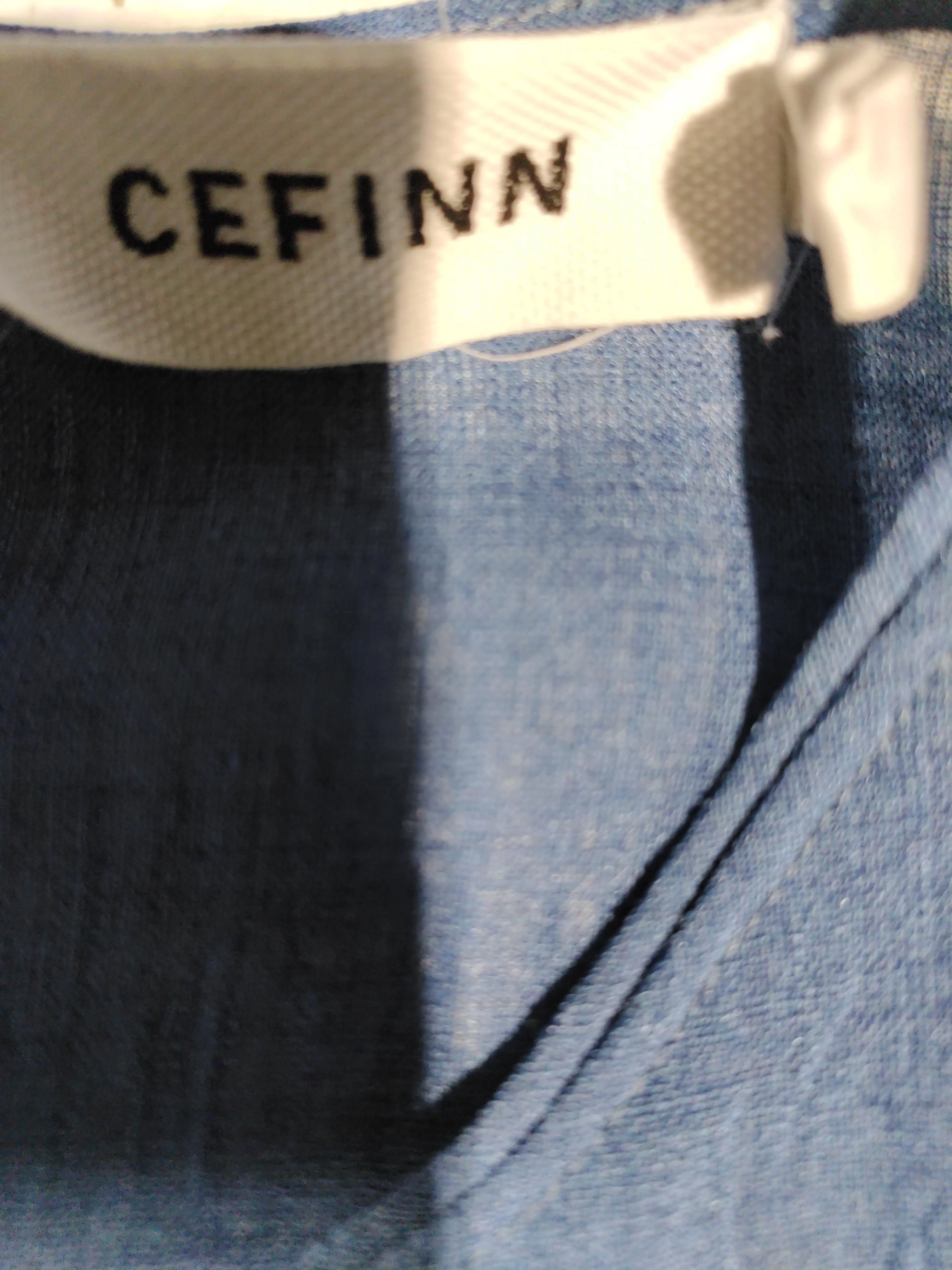 Cefinn Women's Top UK 12 Blue Other with Polyester Long Sleeve Round Neck Basic - Image 5