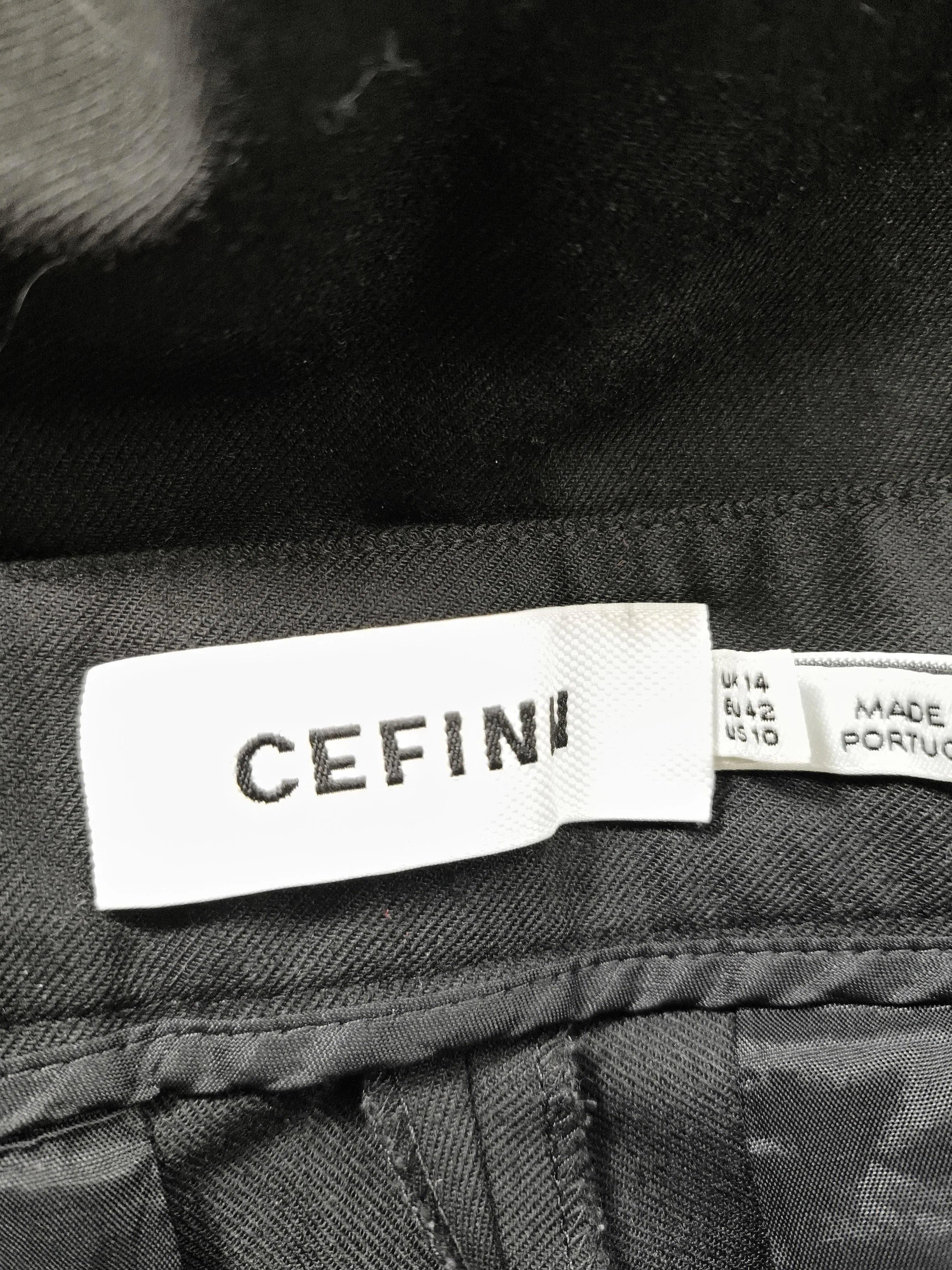 Cefinn Women's Trousers UK 14 Black Wool with Polyester, Elastane Cropped - Image 5