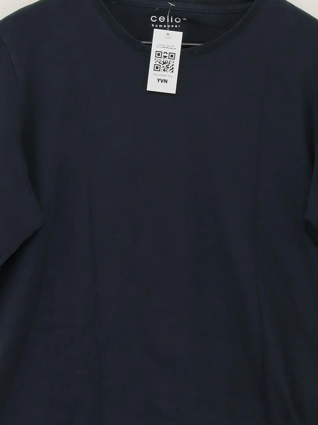 Celio Men's T-Shirt L Blue 100% Other Basic - Image 3