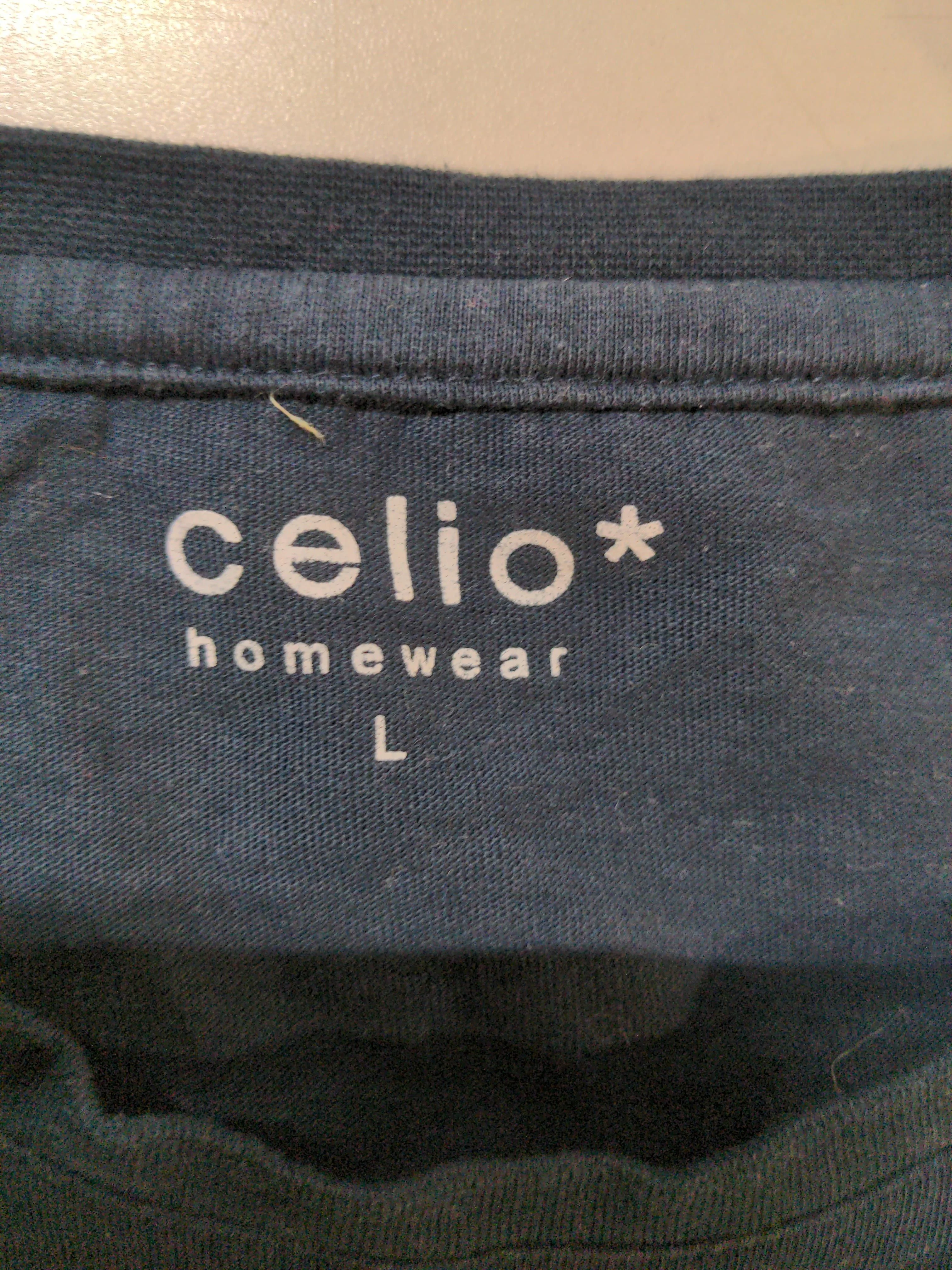 Celio Men's T-Shirt L Blue 100% Other Basic - Image 6