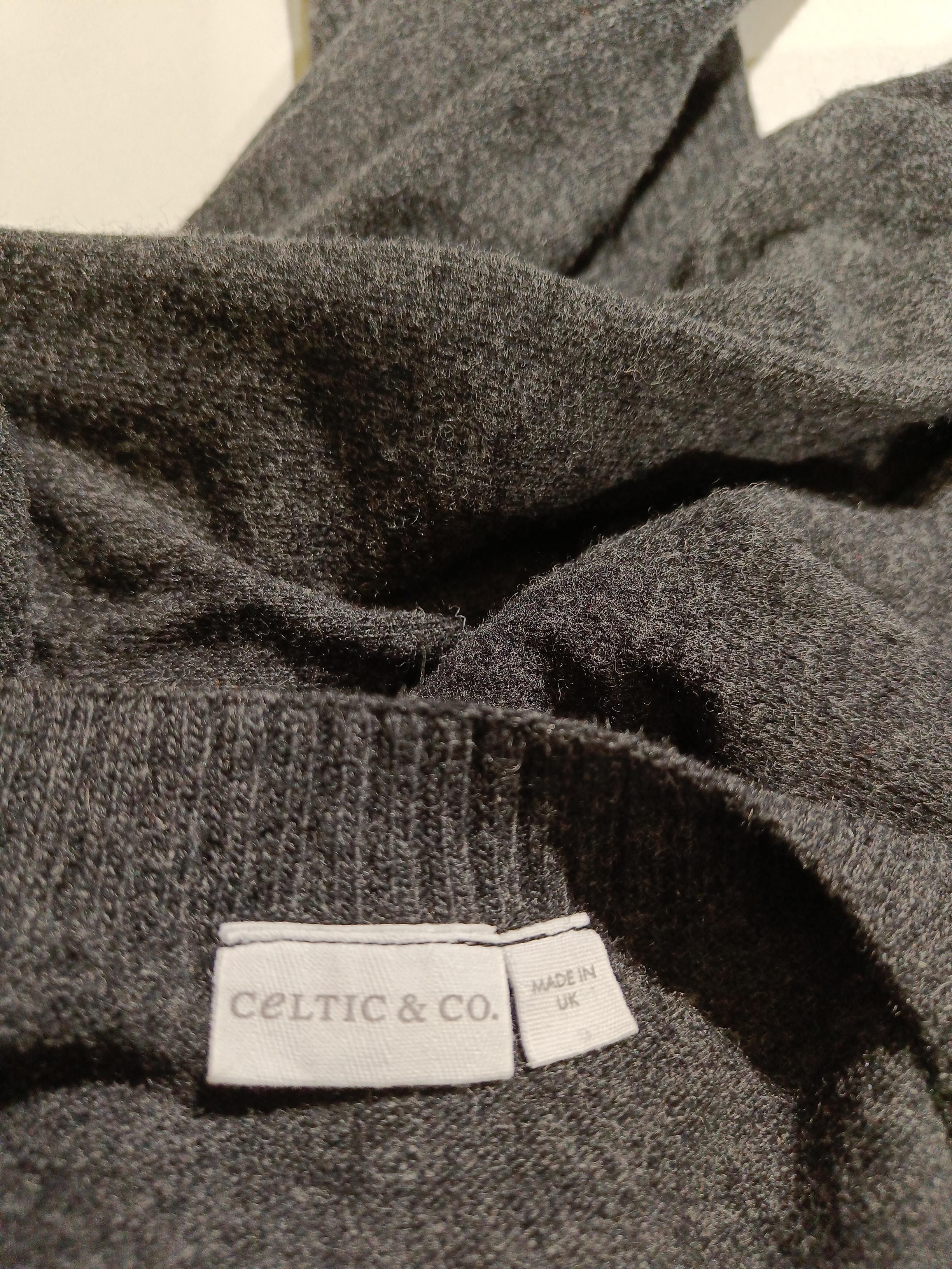Celtic & Co Women's Jumper M Grey 100% Wool Round Neck Pullover - Image 5