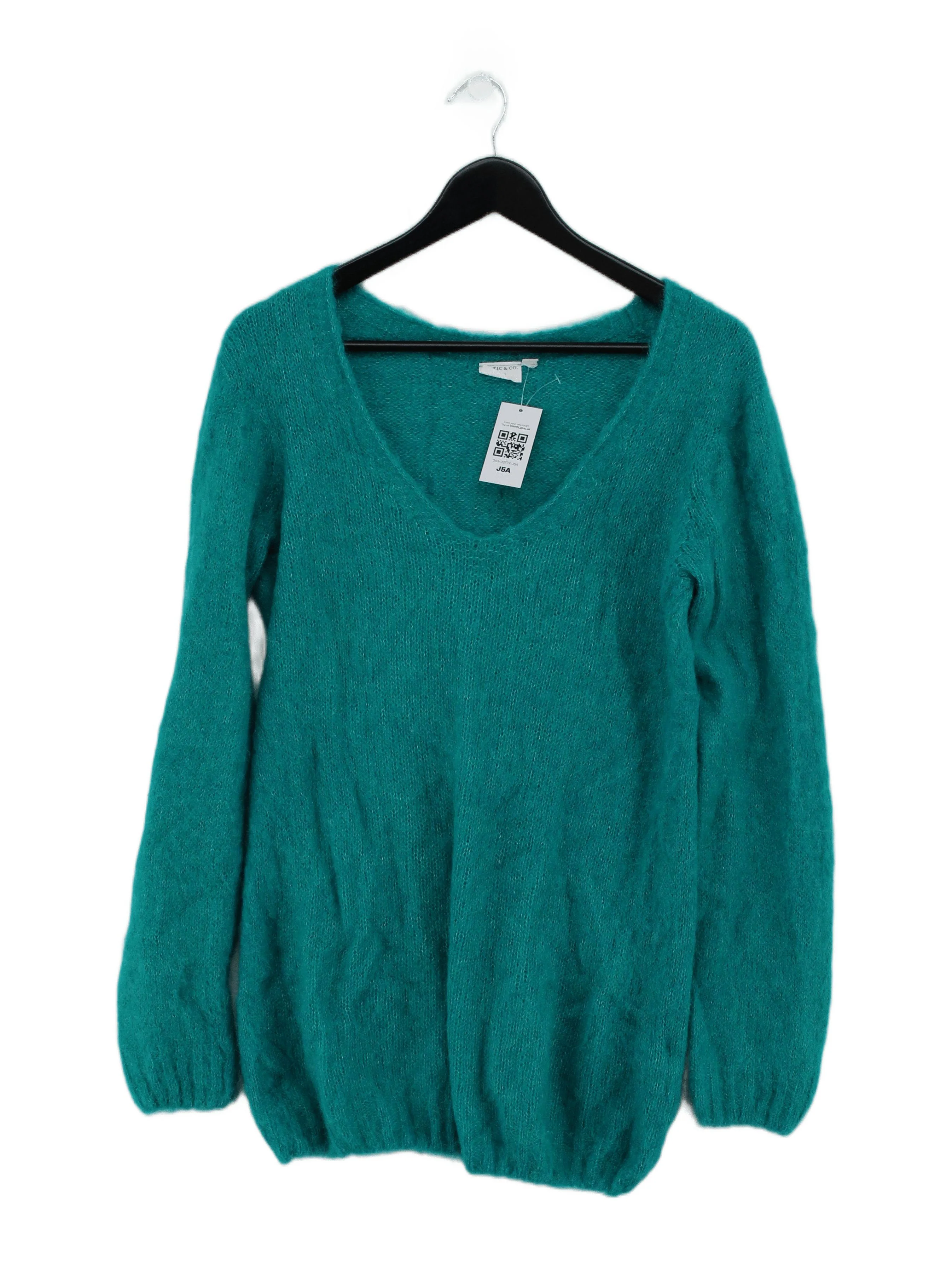 Celtic & Co Women's Jumper XXS Green 100% Other V-Neck Pullover