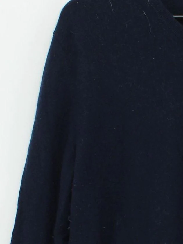 Cerruti Men's Jumper L Blue 100% Cashmere V-Neck Pullover - Image 4