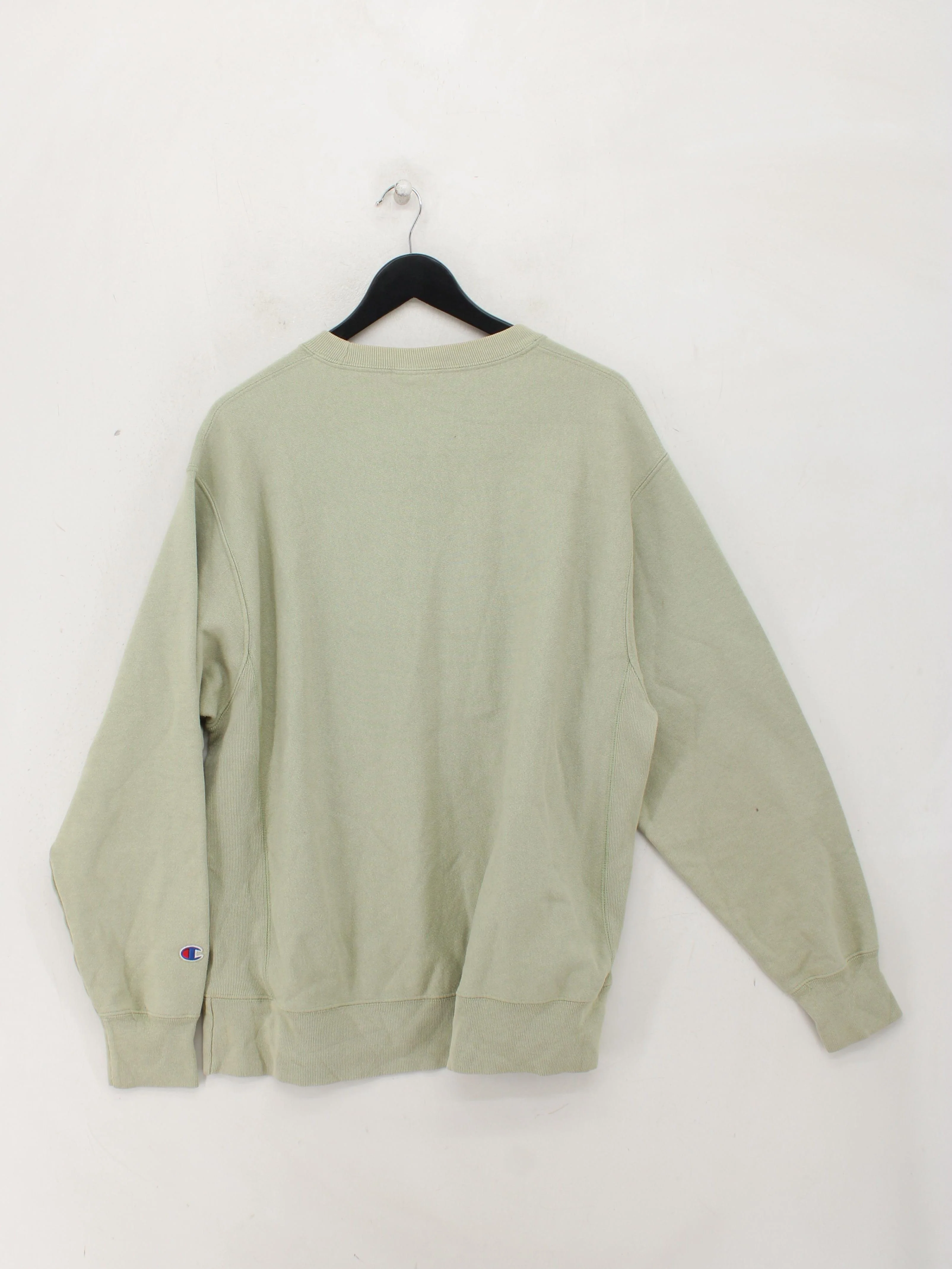 Champion Men's Hoodie L Green Graphic 100% Cotton Pullover - Image 2