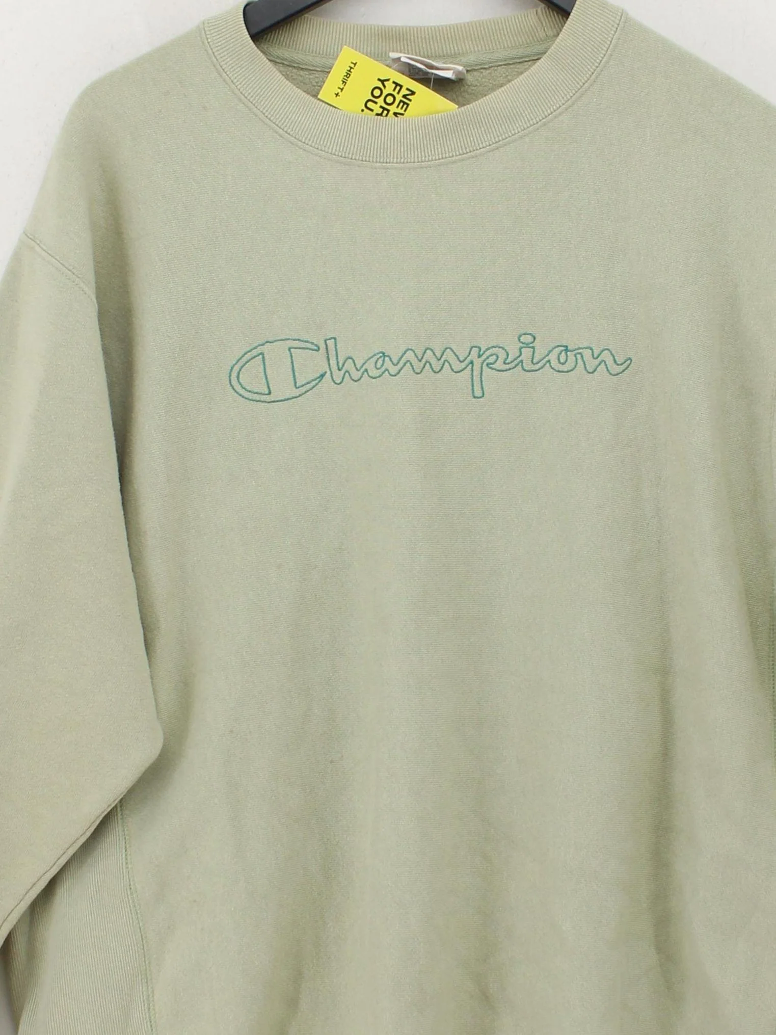 Champion Men's Hoodie L Green Graphic 100% Cotton Pullover - Image 3