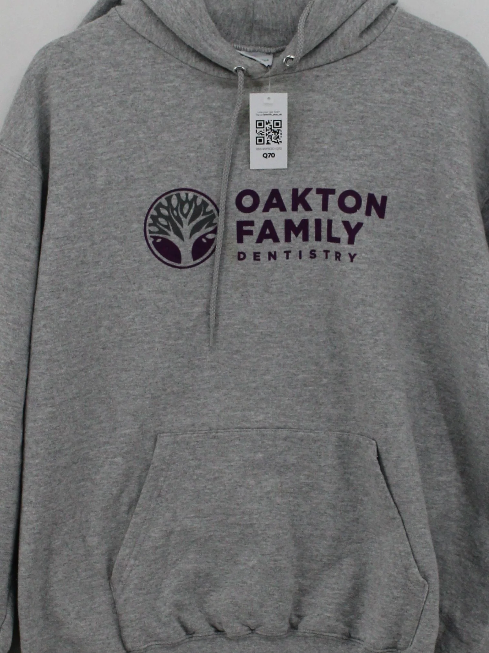 Champion Men's Hoodie L Grey Graphic 100% Cotton Pullover - Image 3