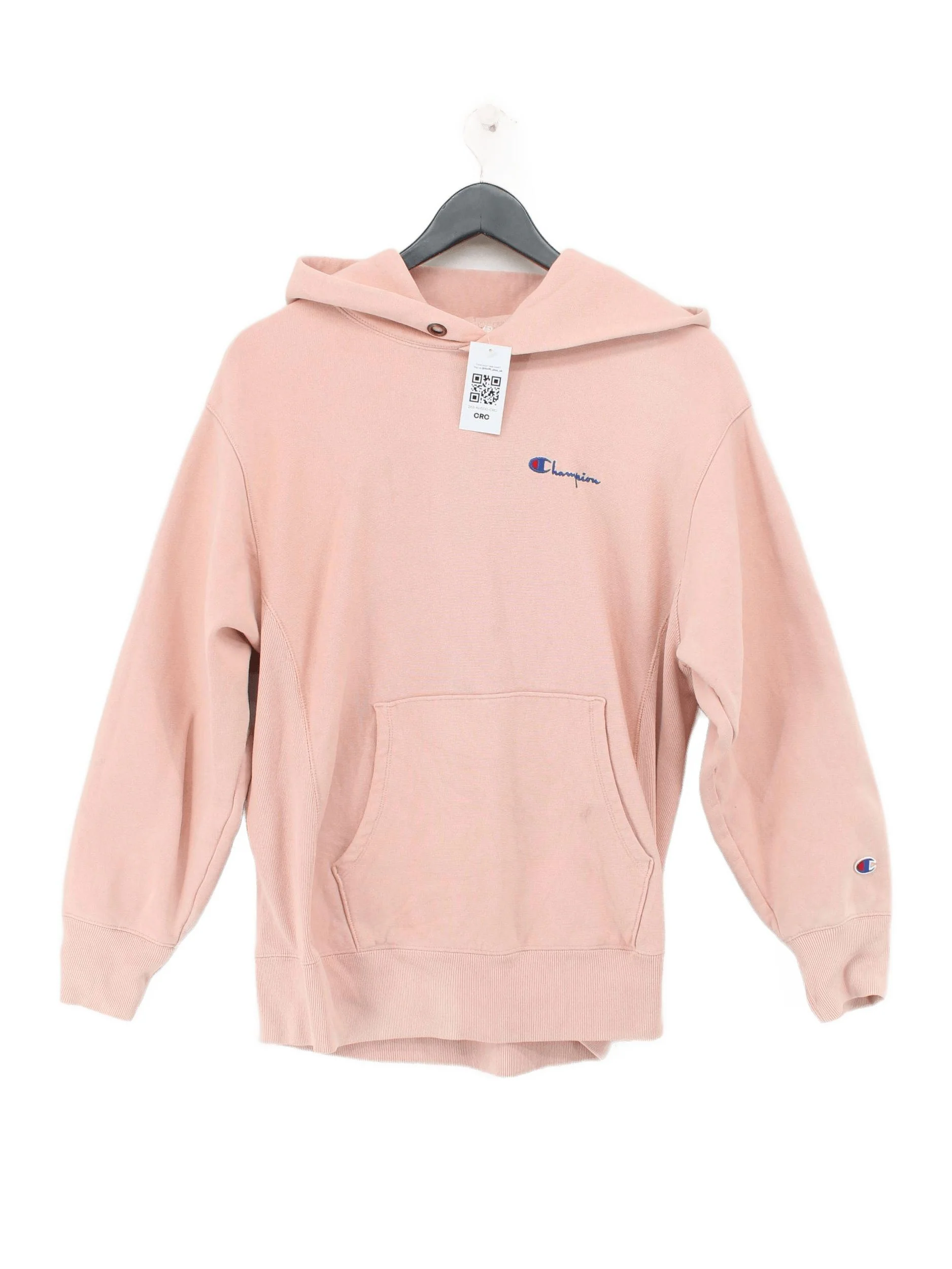 Champion Men's Hoodie L Pink 100% Cotton Pullover